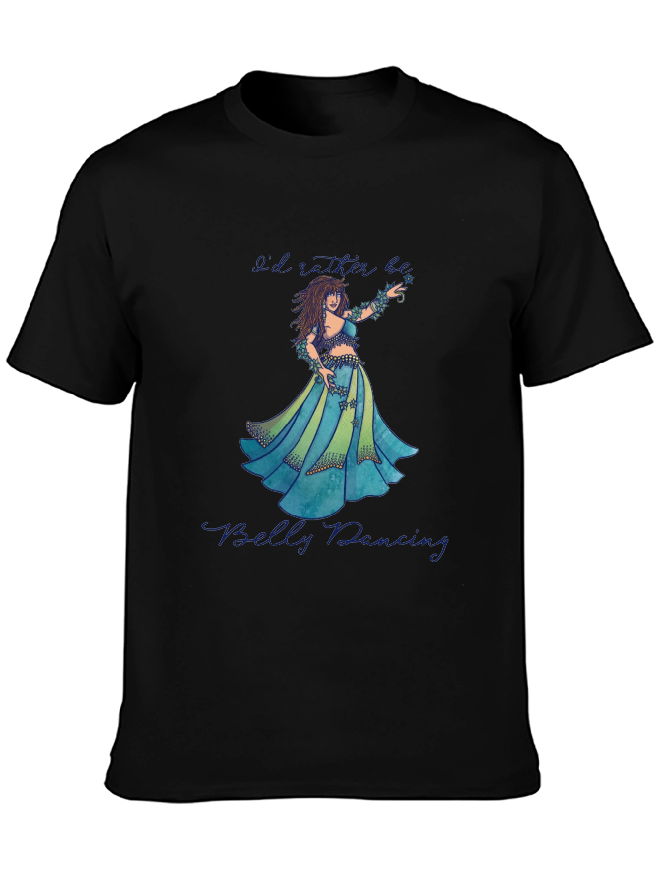 Black Belly Dancing Graphic T-Shirt - Soft Cotton Tee view 3