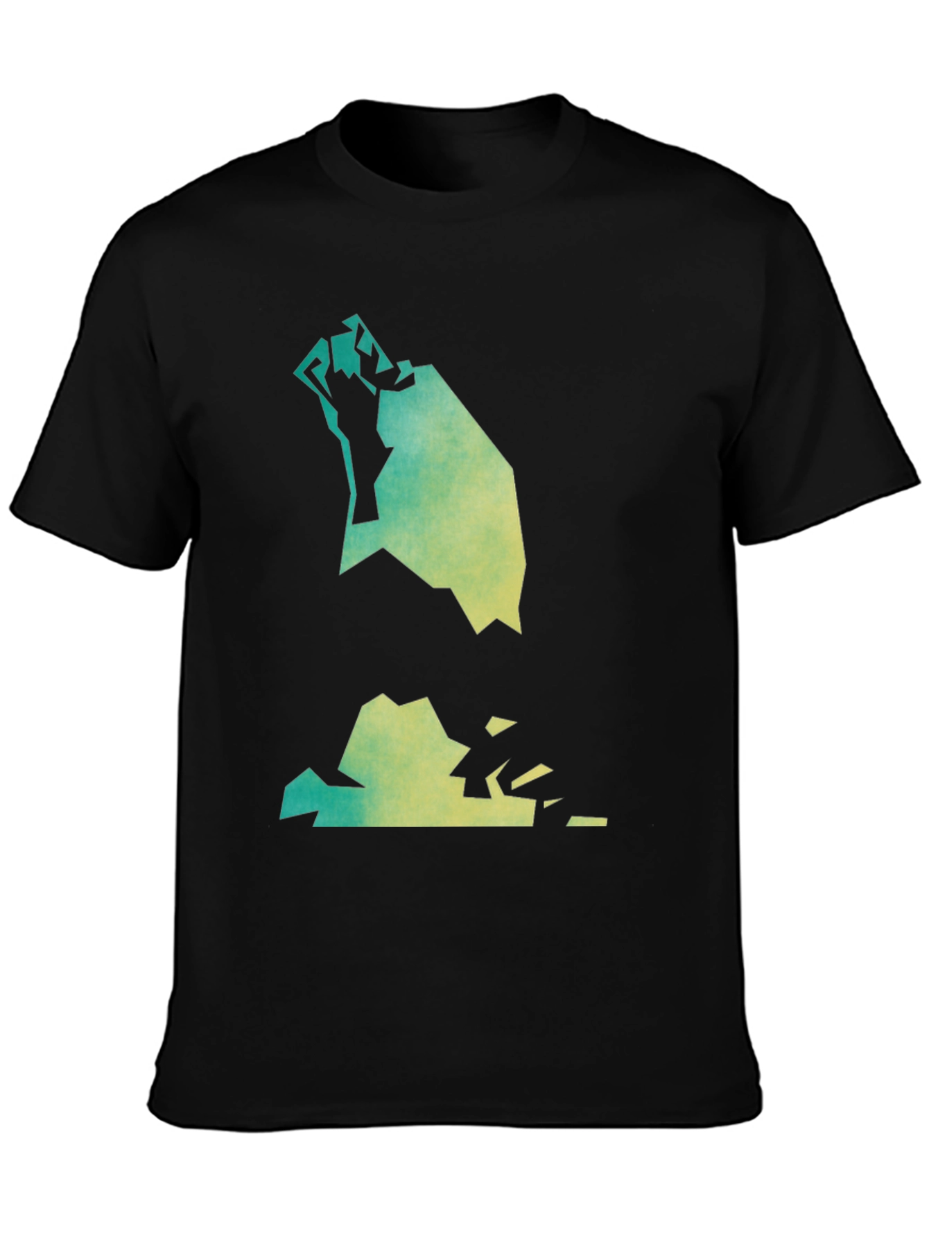 Black Abstract Graphic Tee - Black view 3