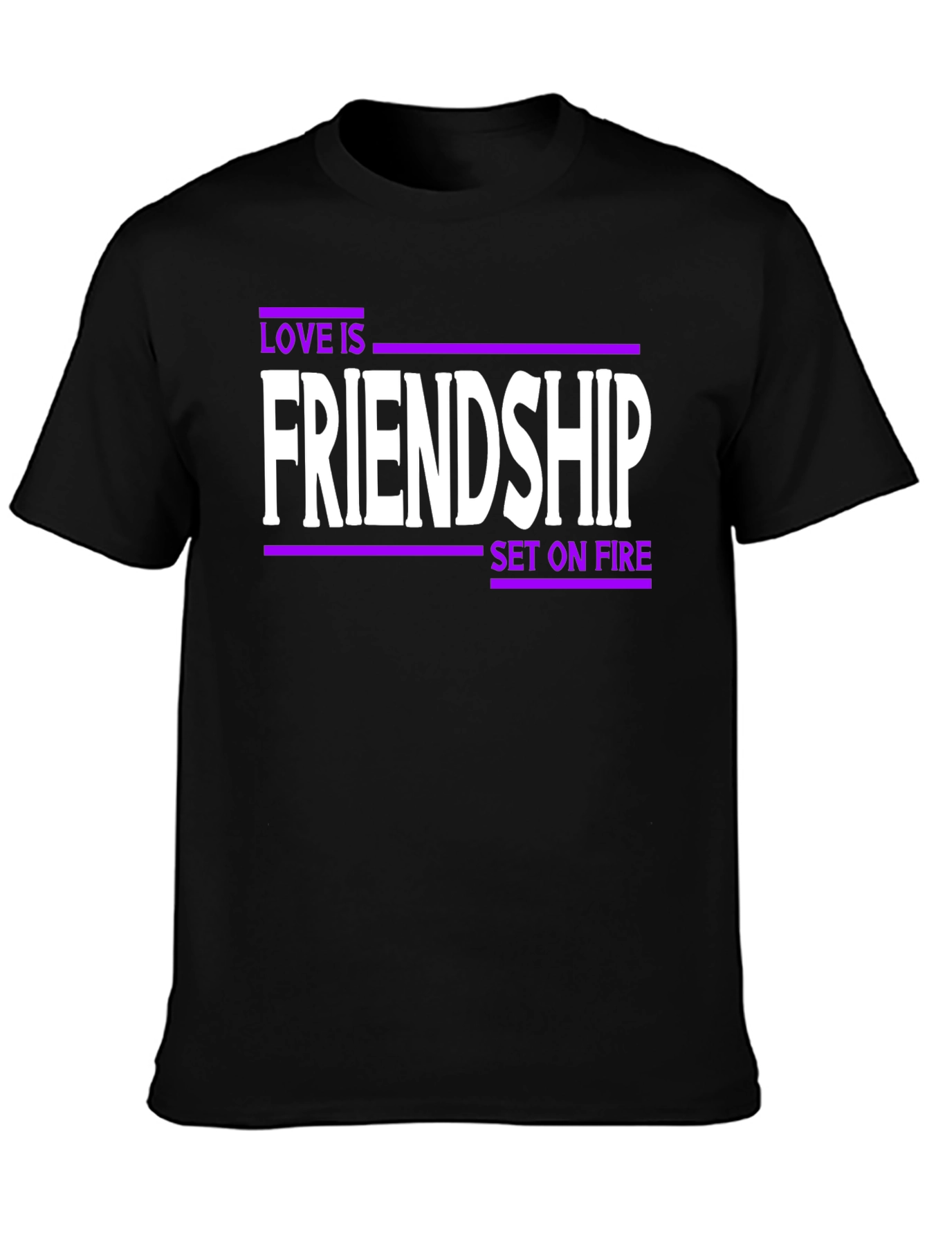 Black Friendship Set on Fire Graphic Tee view 3
