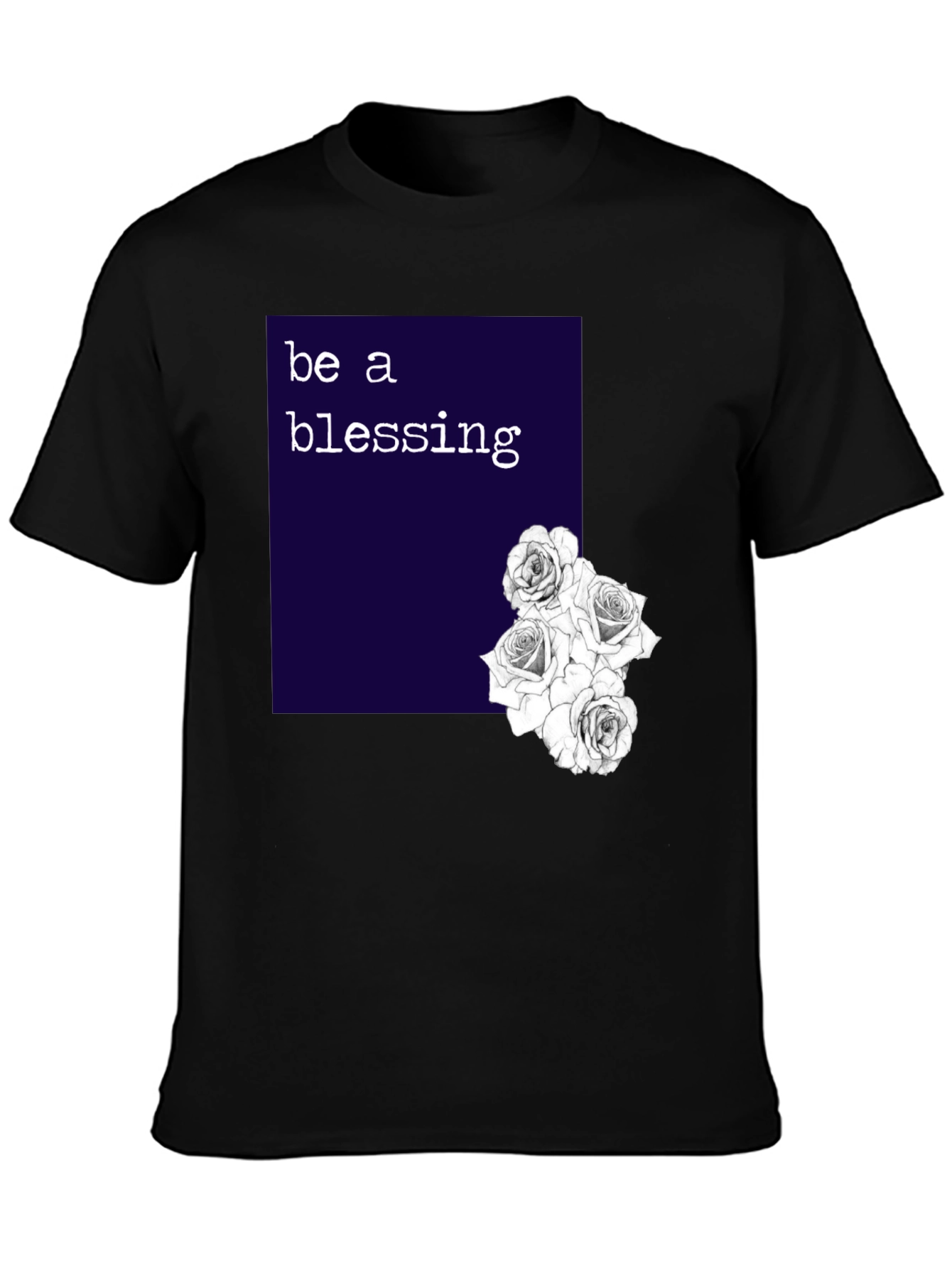 Black Be a Blessing Graphic T-Shirt view 3