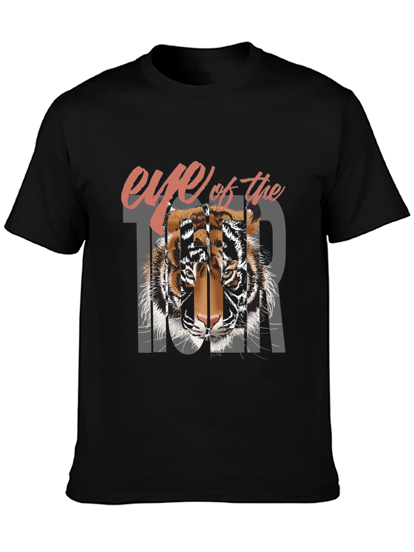 Black Eye of the Tiger Graphic Tee - Cool Casual Wear view 3