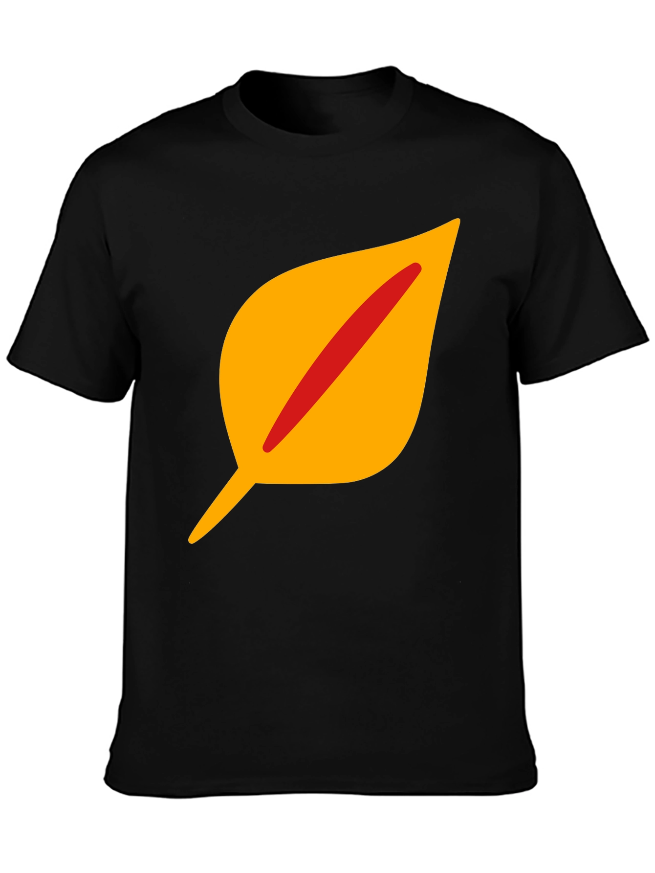 Leaf Graphic Tee - Stylish Black Cotton T-Shirt - 3