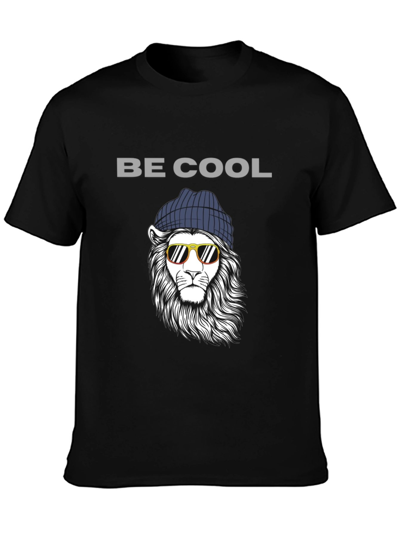 Black Be Cool Lion Graphic Tee view 3