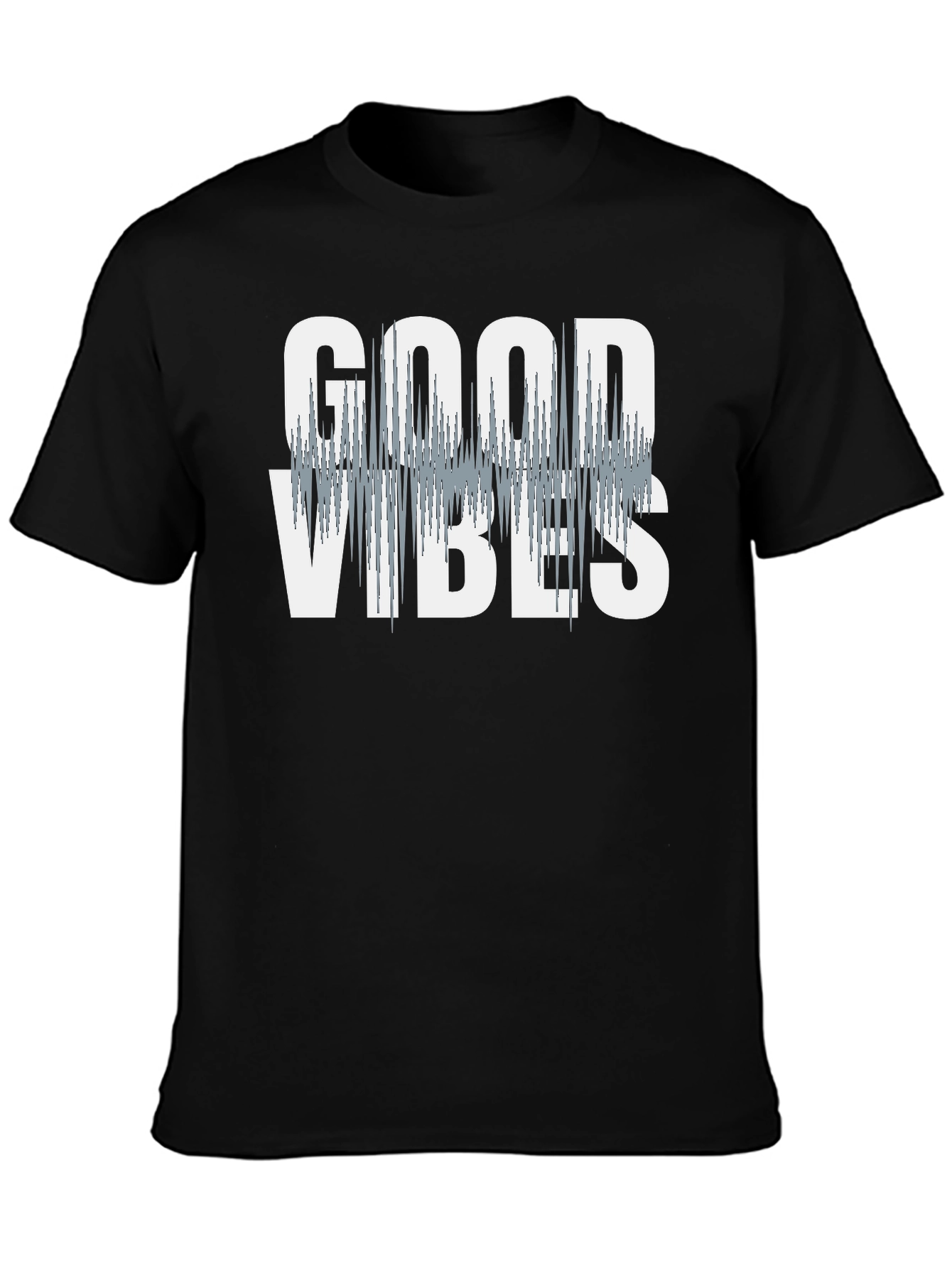 Black Good Vibes T-Shirt - Stylish Graphic Tee view 3