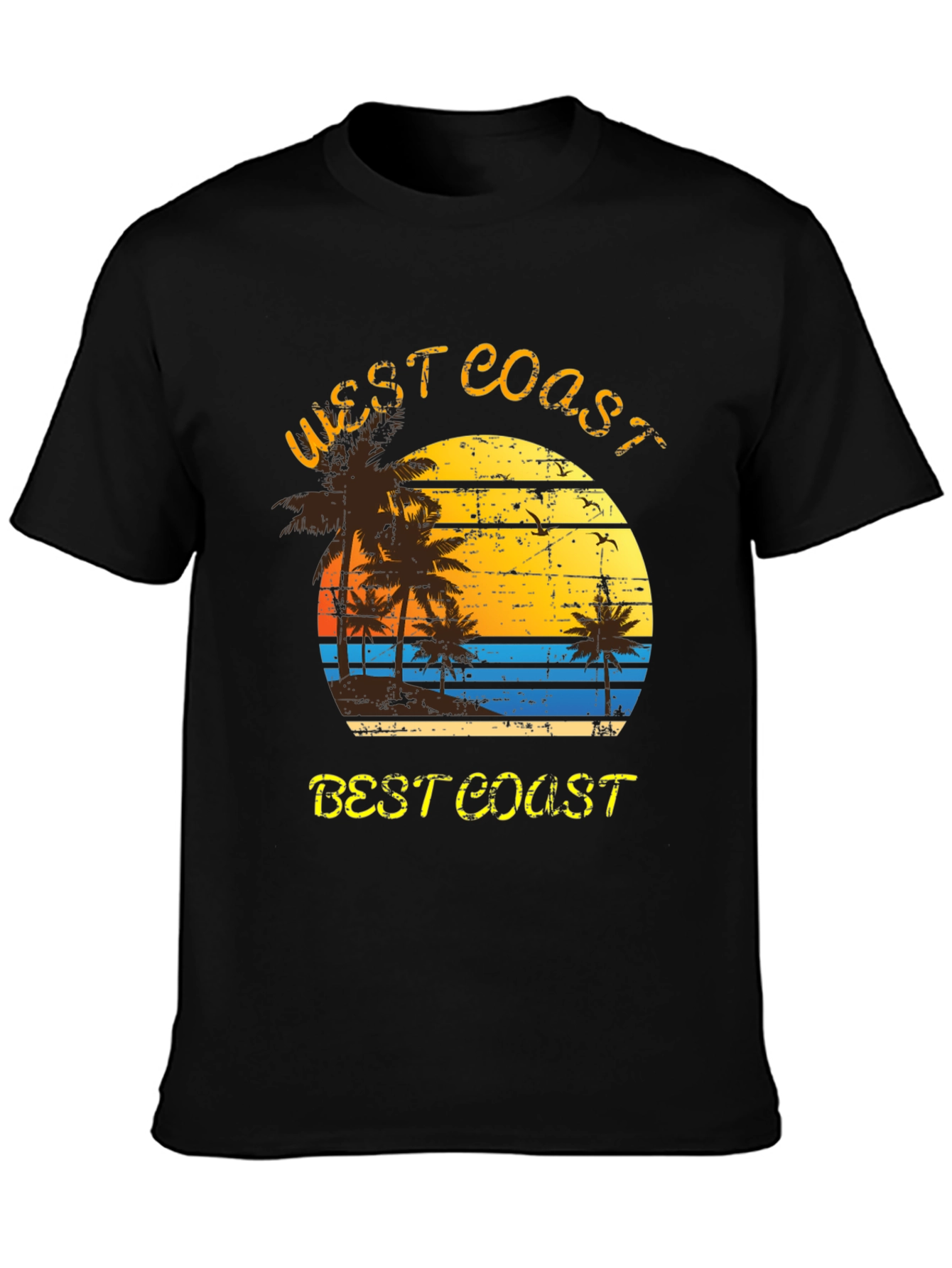 Black West Coast Best Coast Graphic Tee view 3