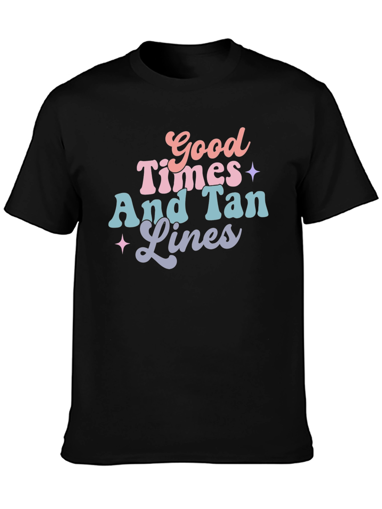 Black Good Times & Tan Lines Graphic Tee - Black view 3