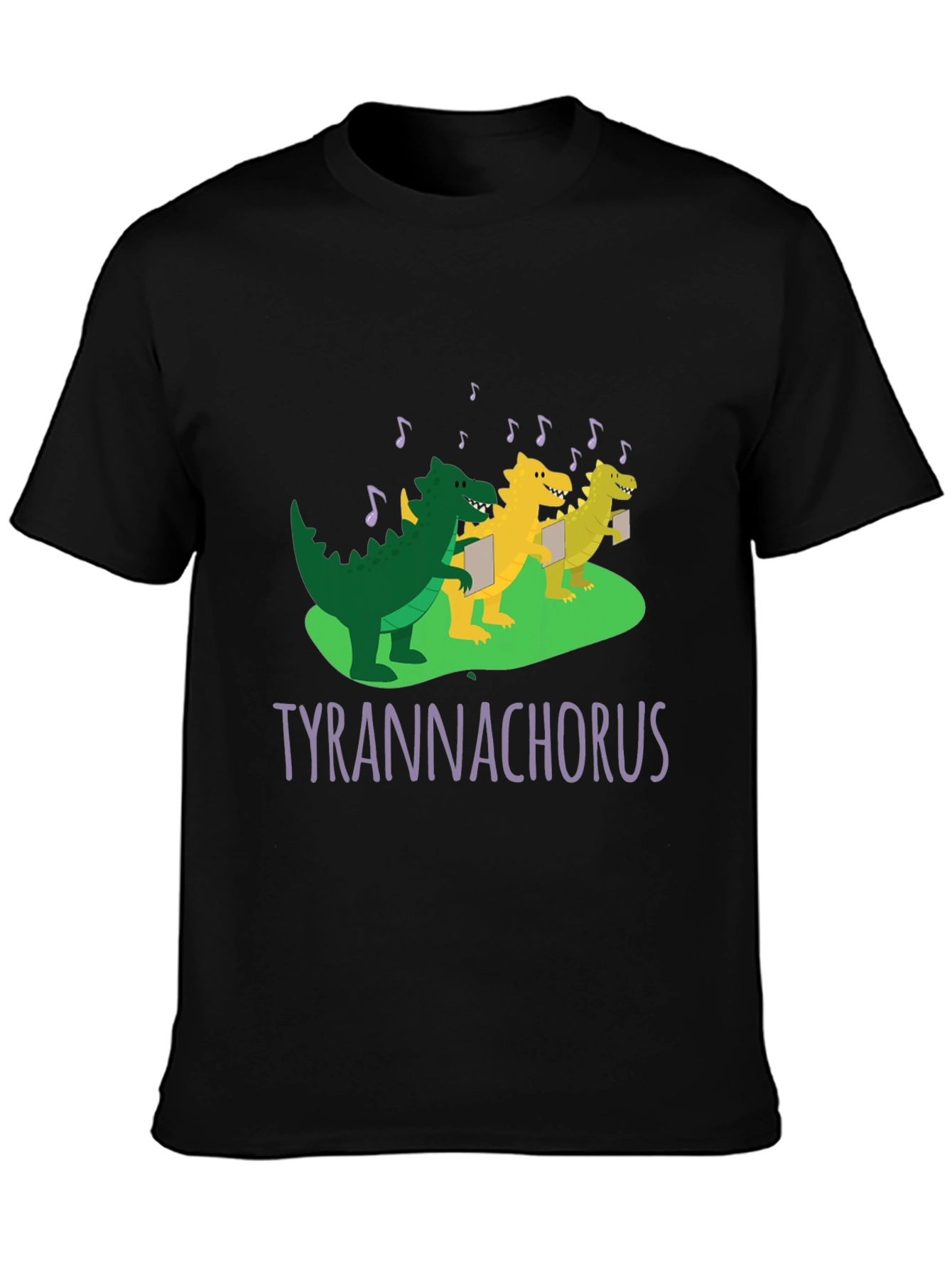 Black Tyrannachorus T-Shirt: Dinosaur Choir Tee view 3