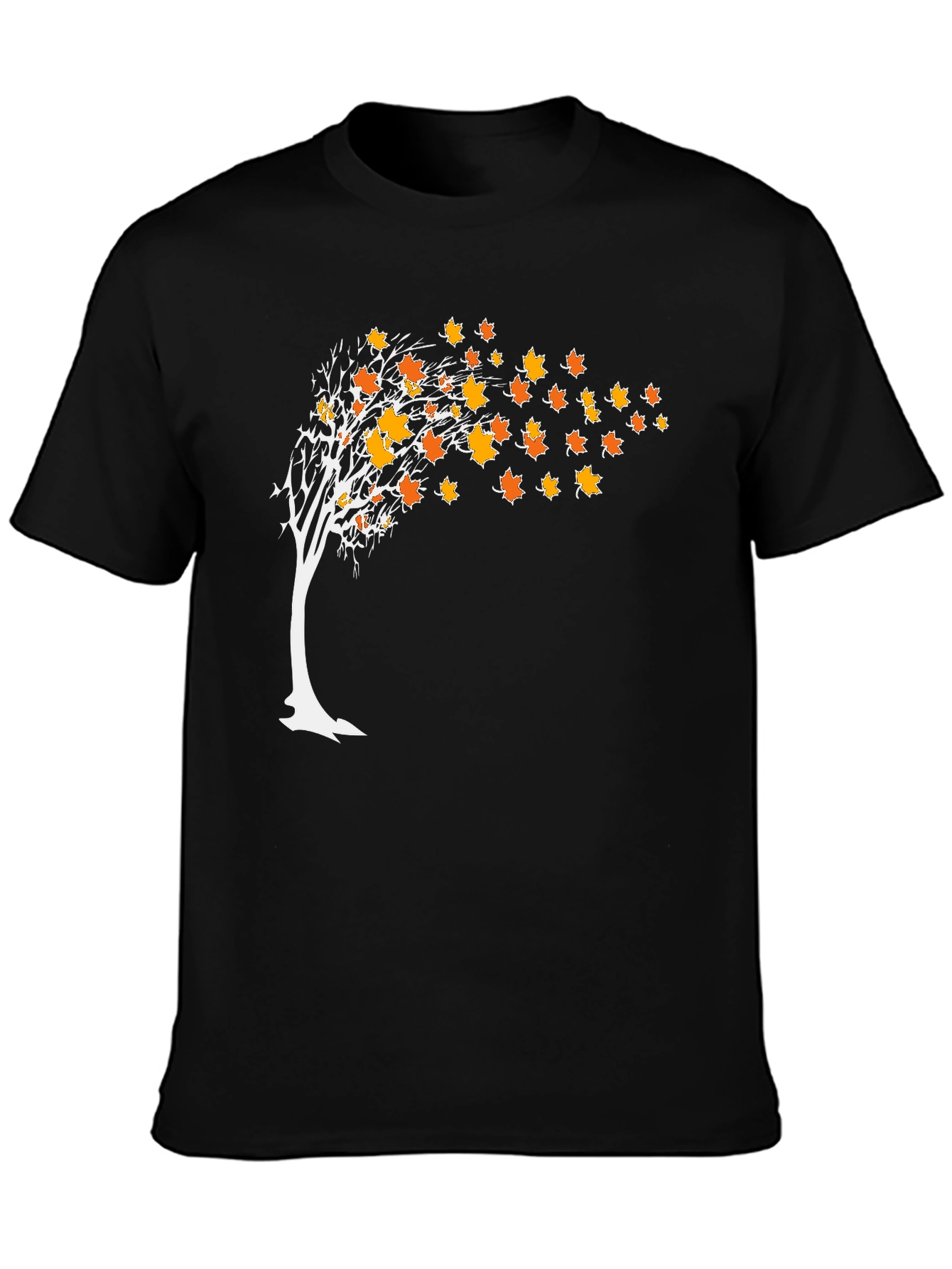 Black Autumn Tree Graphic Tee - Black view 3
