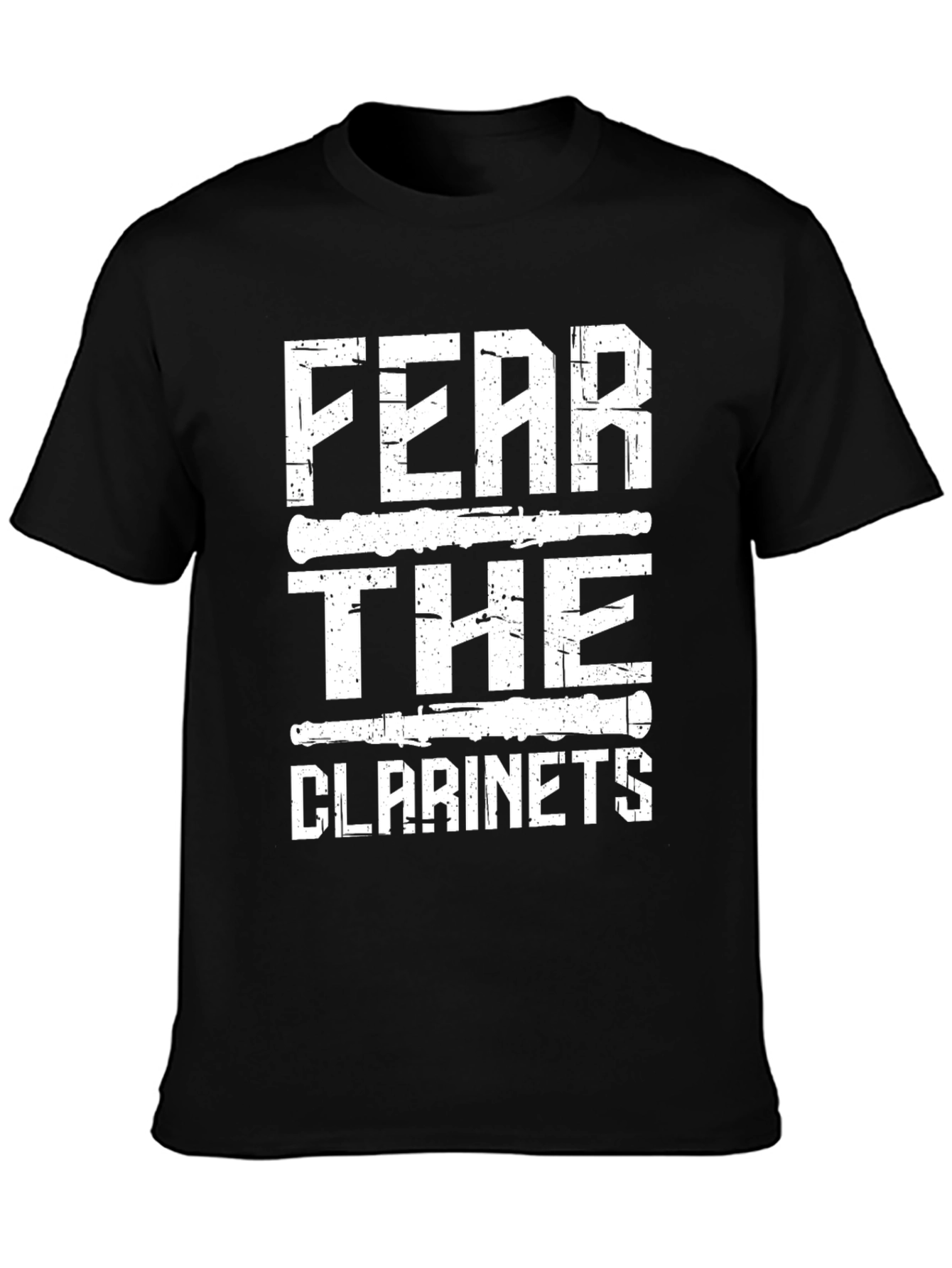 Black Fear the Clarinets Graphic Tee - Black view 3