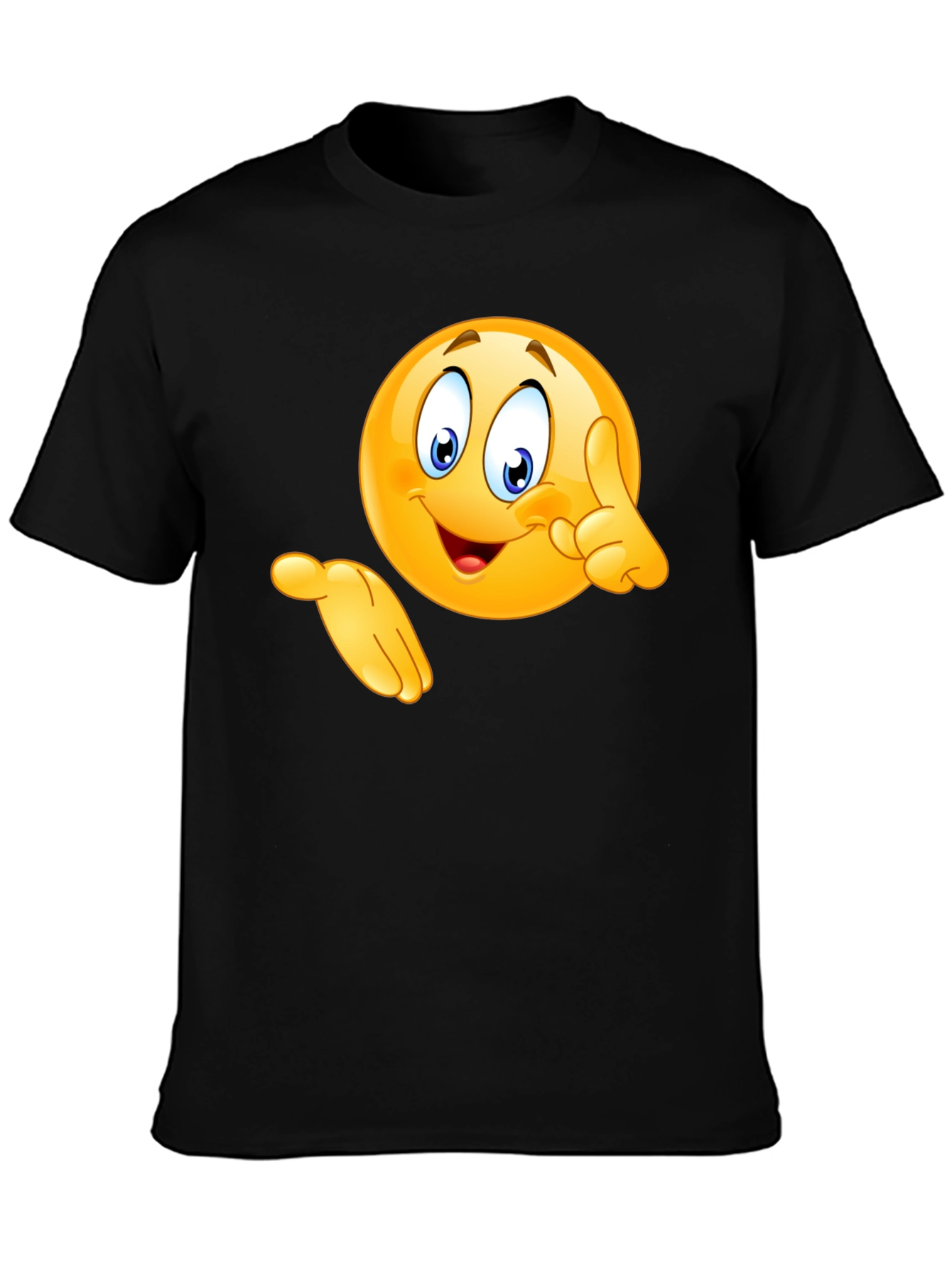 Black Emoji Graphic Black T-Shirt - Fun & Casual view 3