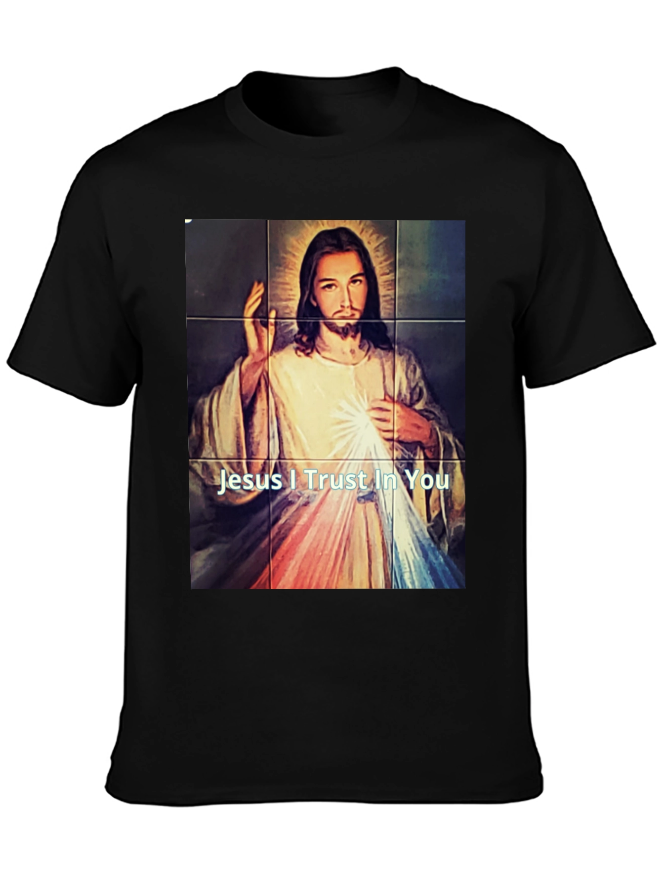 Black Jesus I Trust In You Graphic T-Shirt view 3