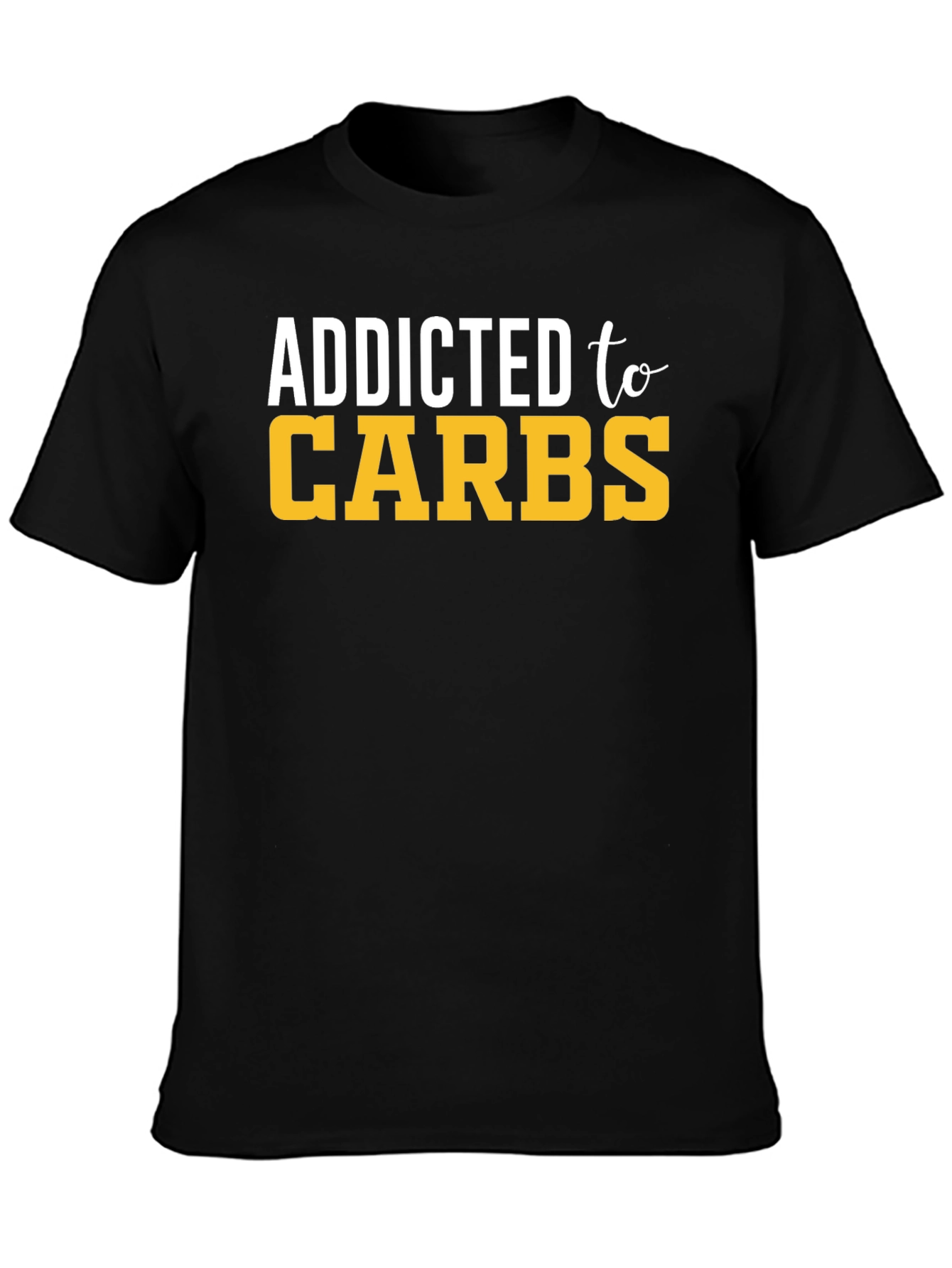 Black Addicted to Carbs Graphic T-Shirt view 3