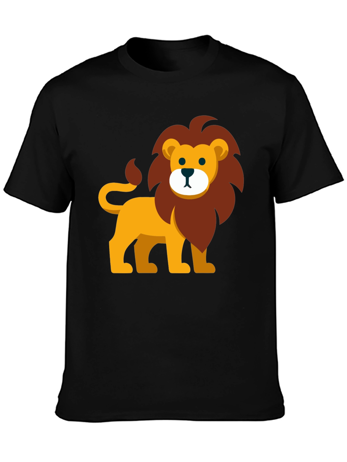 Black Lion Graphic Tee - Fun Animal Print view 3