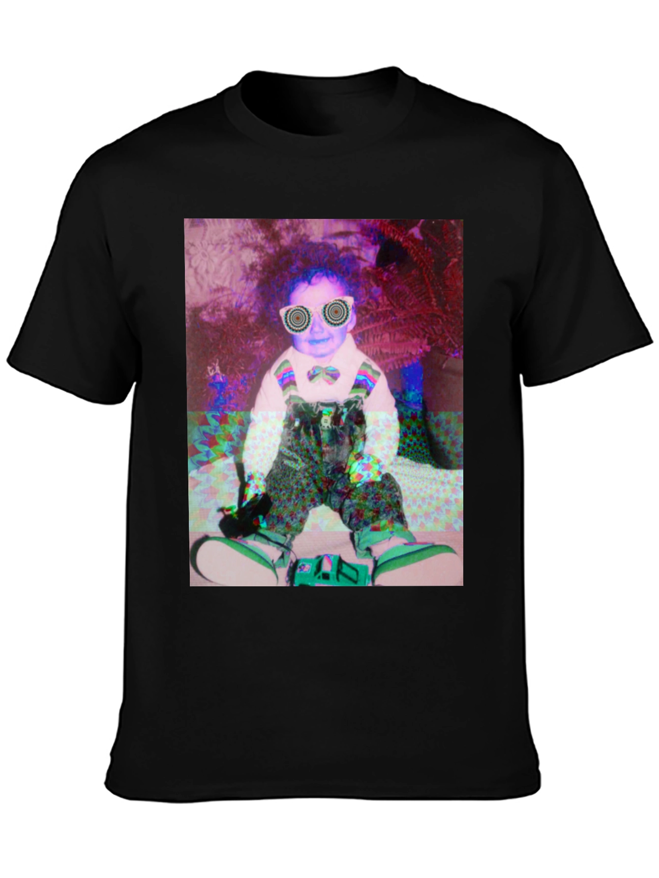 Black Psychedelic Baby Graphic Tee view 3