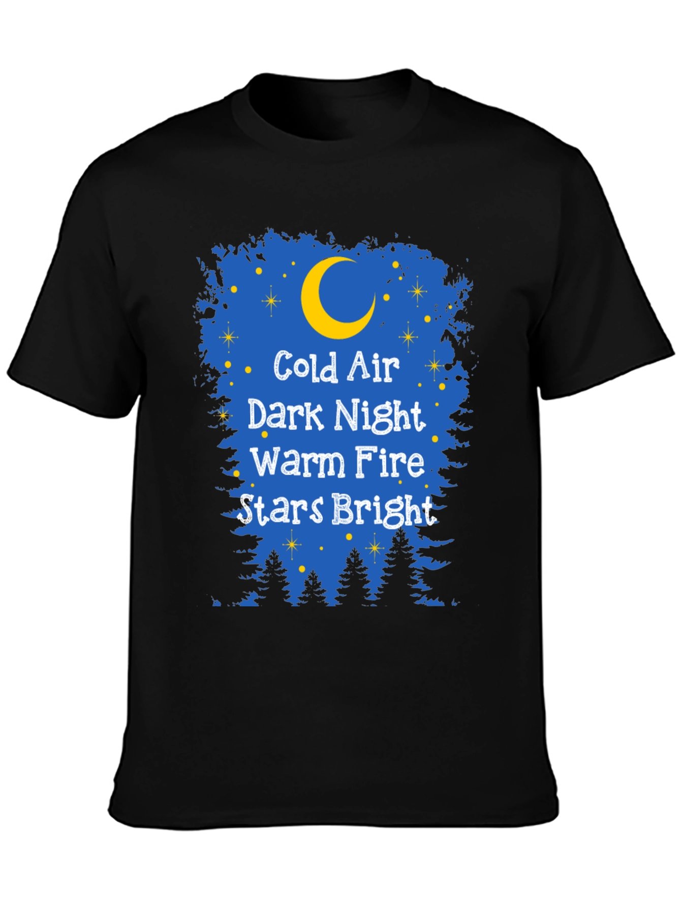 Black Cold Air Dark Night Graphic Tee view 3