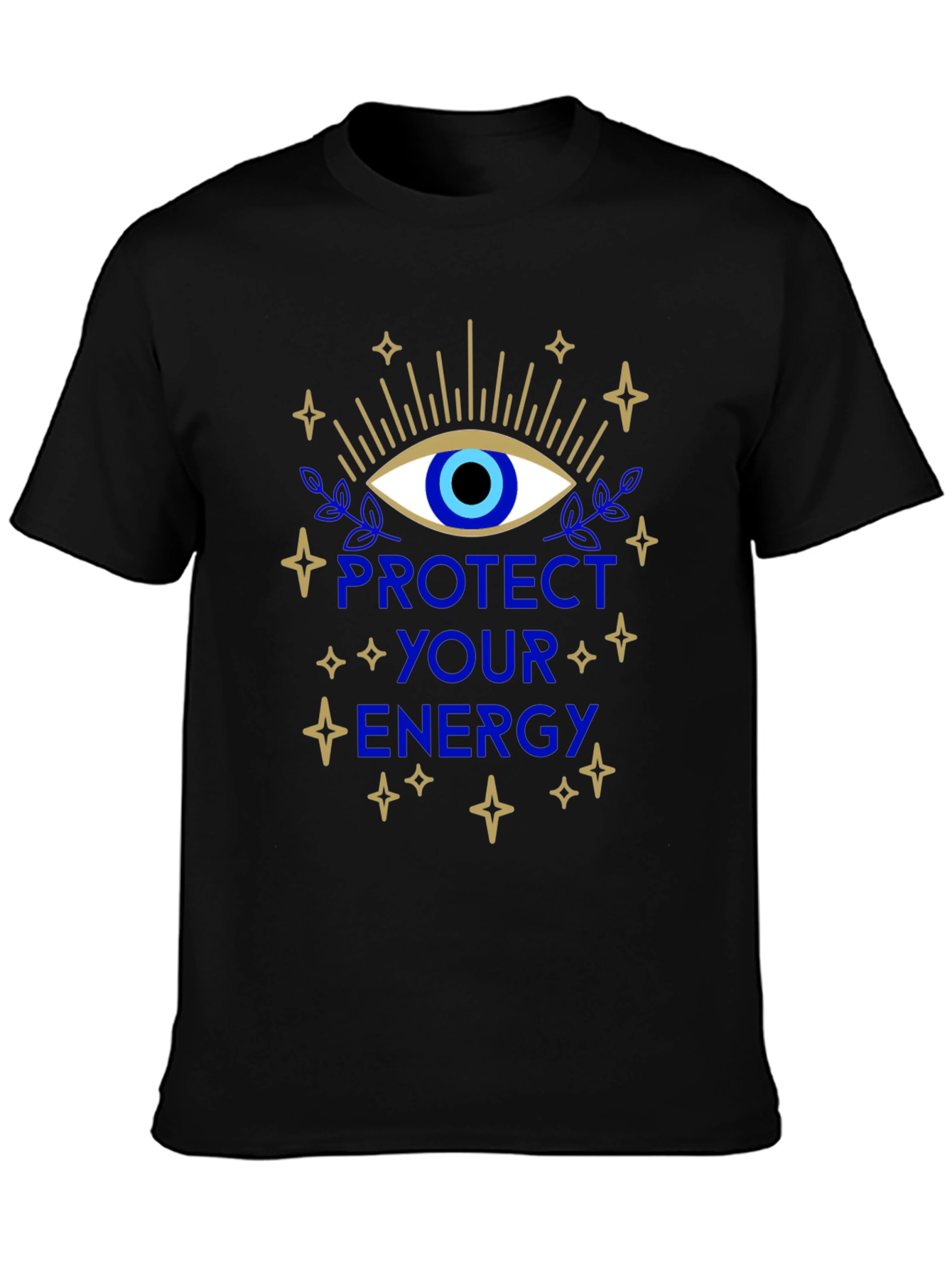 Black Protect Your Energy Graphic T-Shirt view 3
