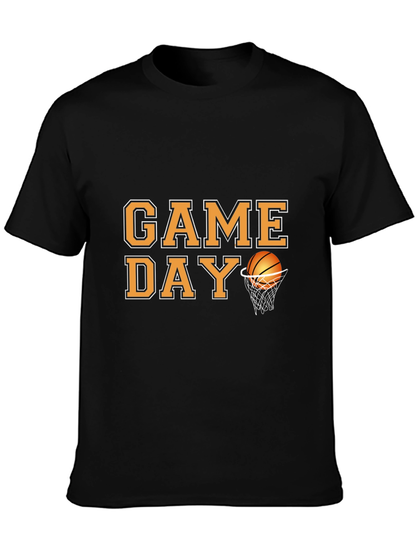 Black Game Day Basketball Graphic T-Shirt view 3