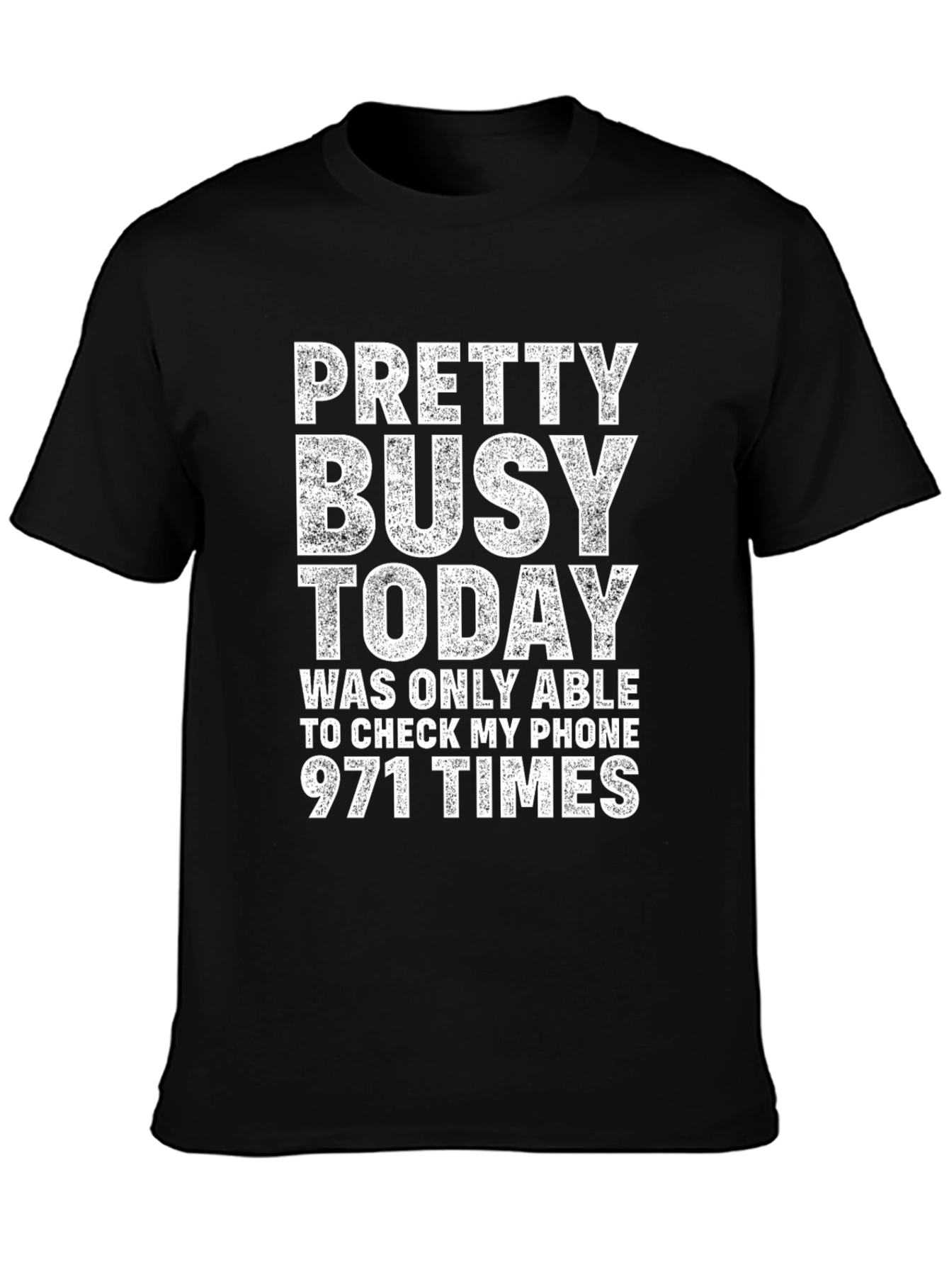 Black Pretty Busy Today Graphic T-Shirt view 3