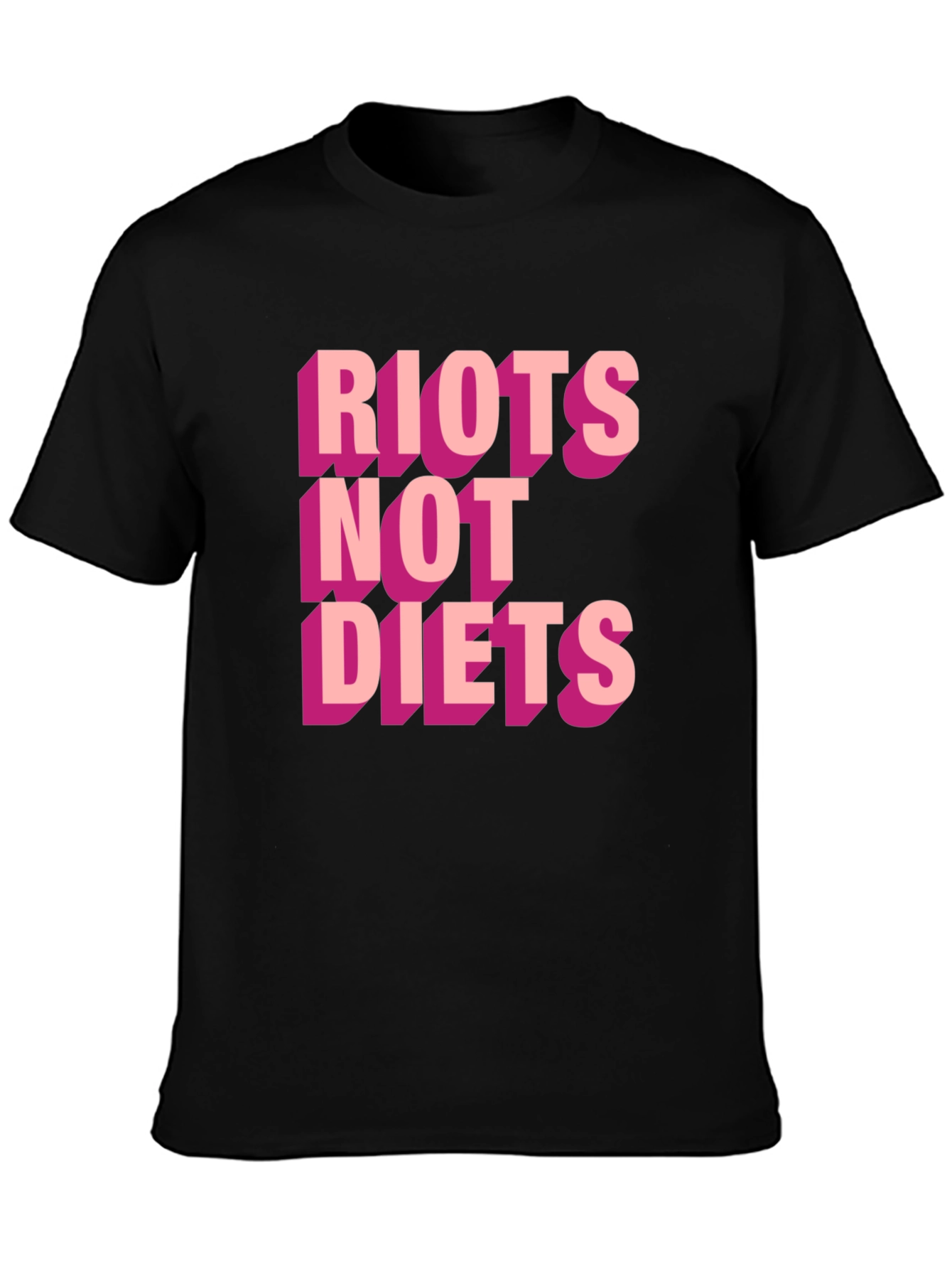 Black Riots Not Diets Graphic Tee view 3