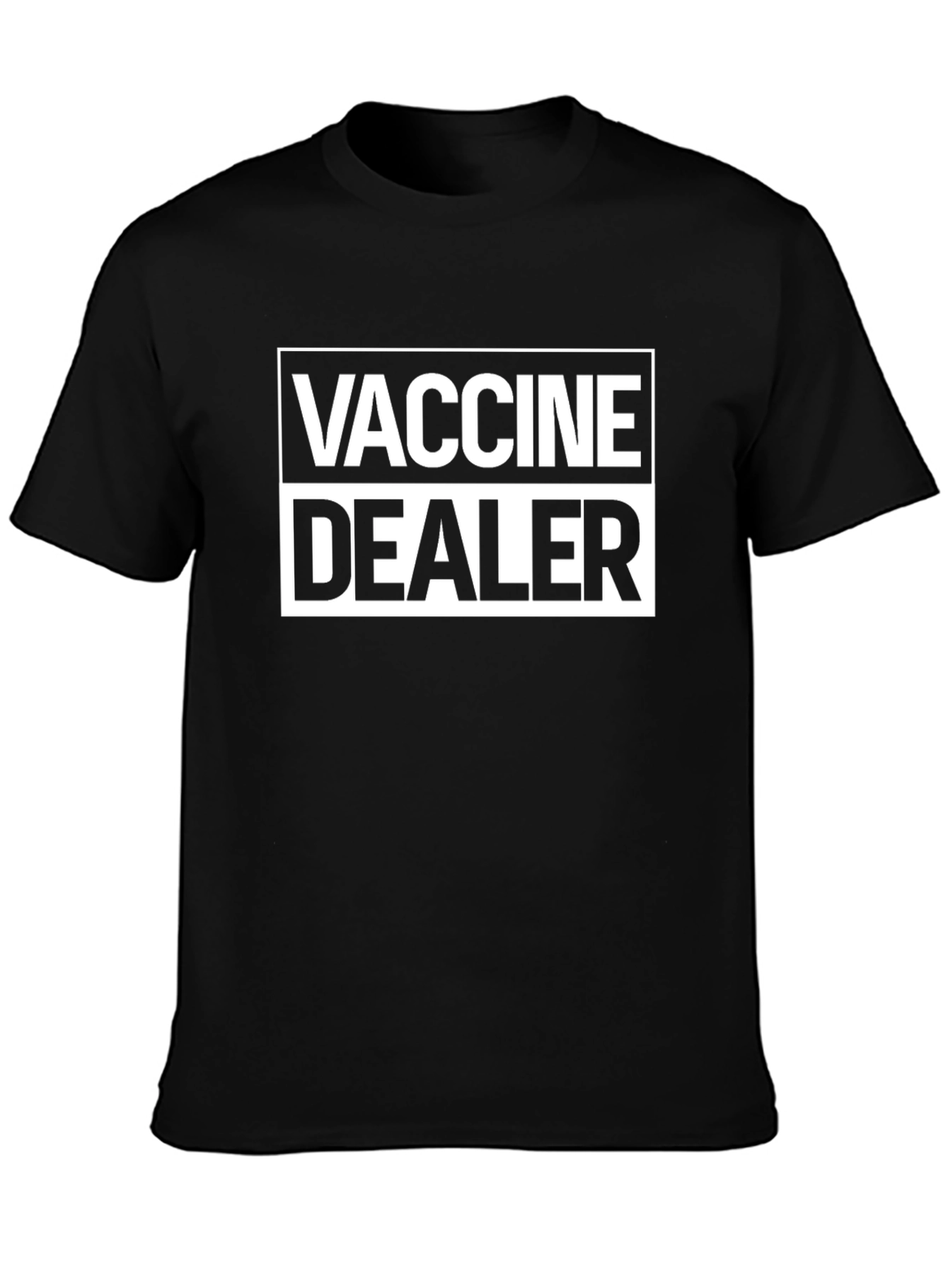 Black Vaccine Dealer Black Graphic T-Shirt view 3