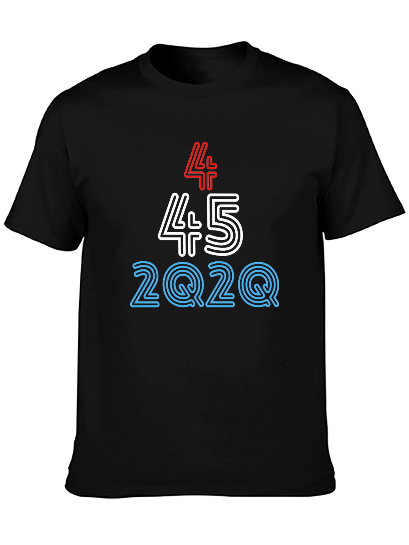 Black 45 2Q2Q Graphic Tee - Bold Statement T-Shirt view 3