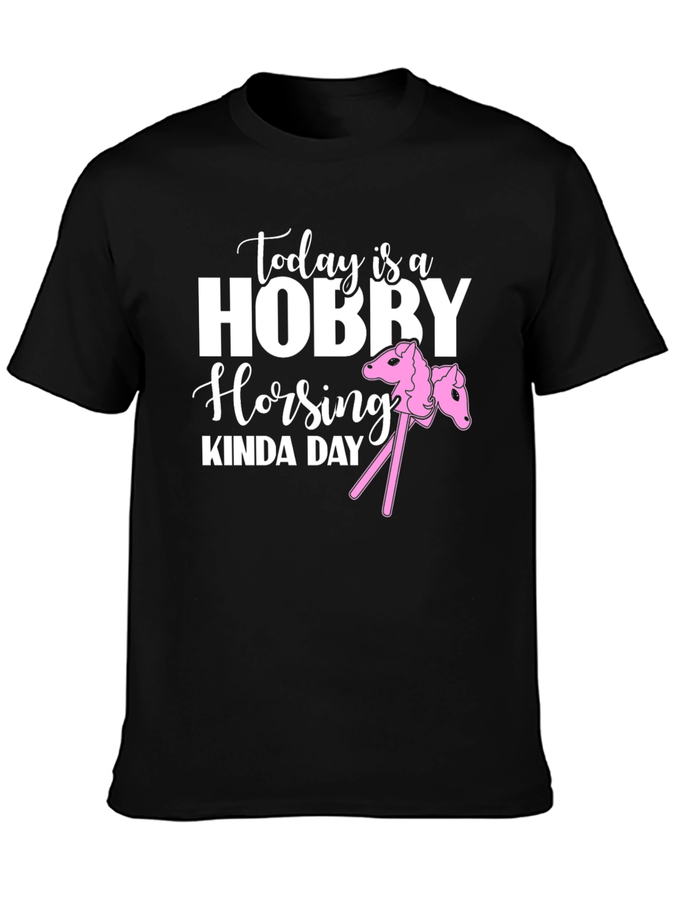 Black Hobby Horsing Kinda Day Graphic Tee view 3