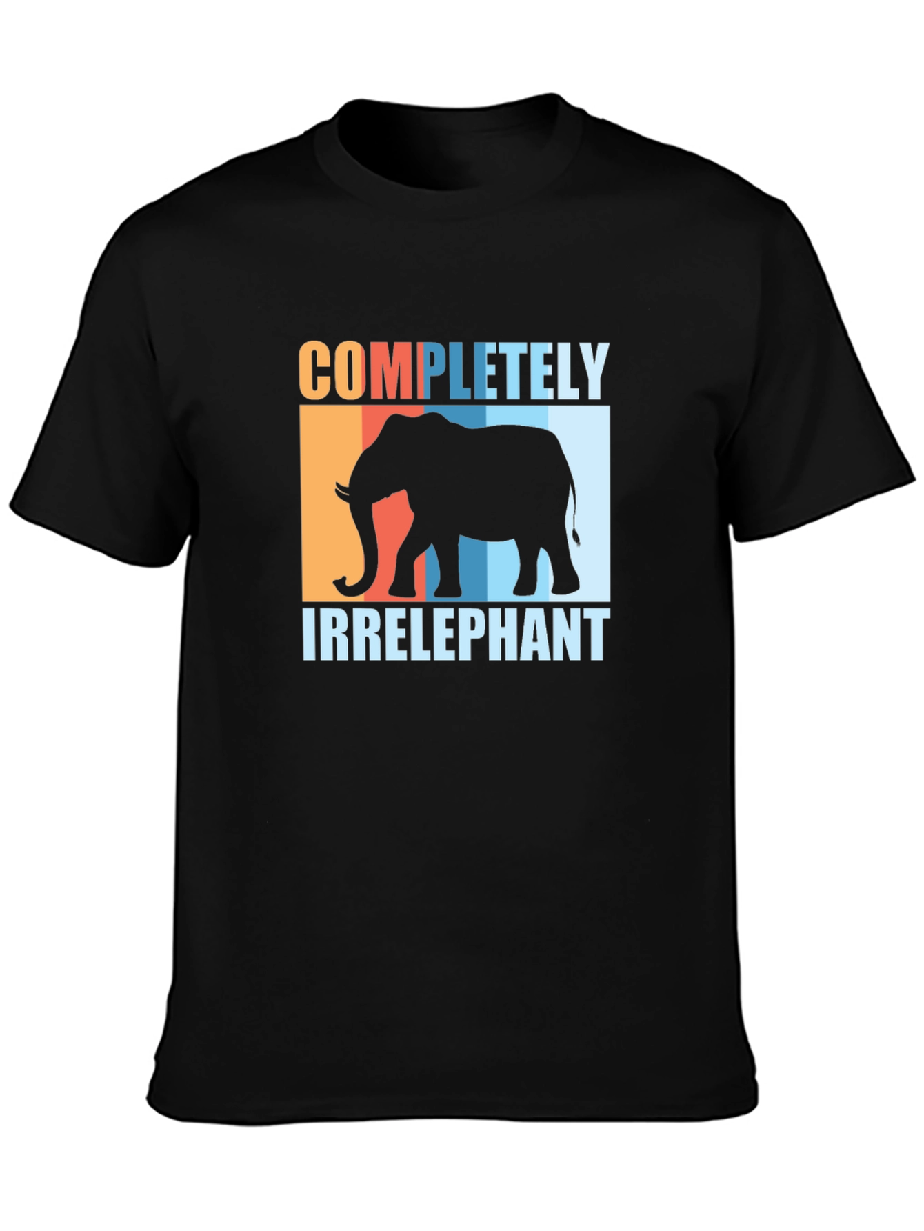 Black Irrelephant T-Shirt - Funny Elephant Graphic Tee view 3