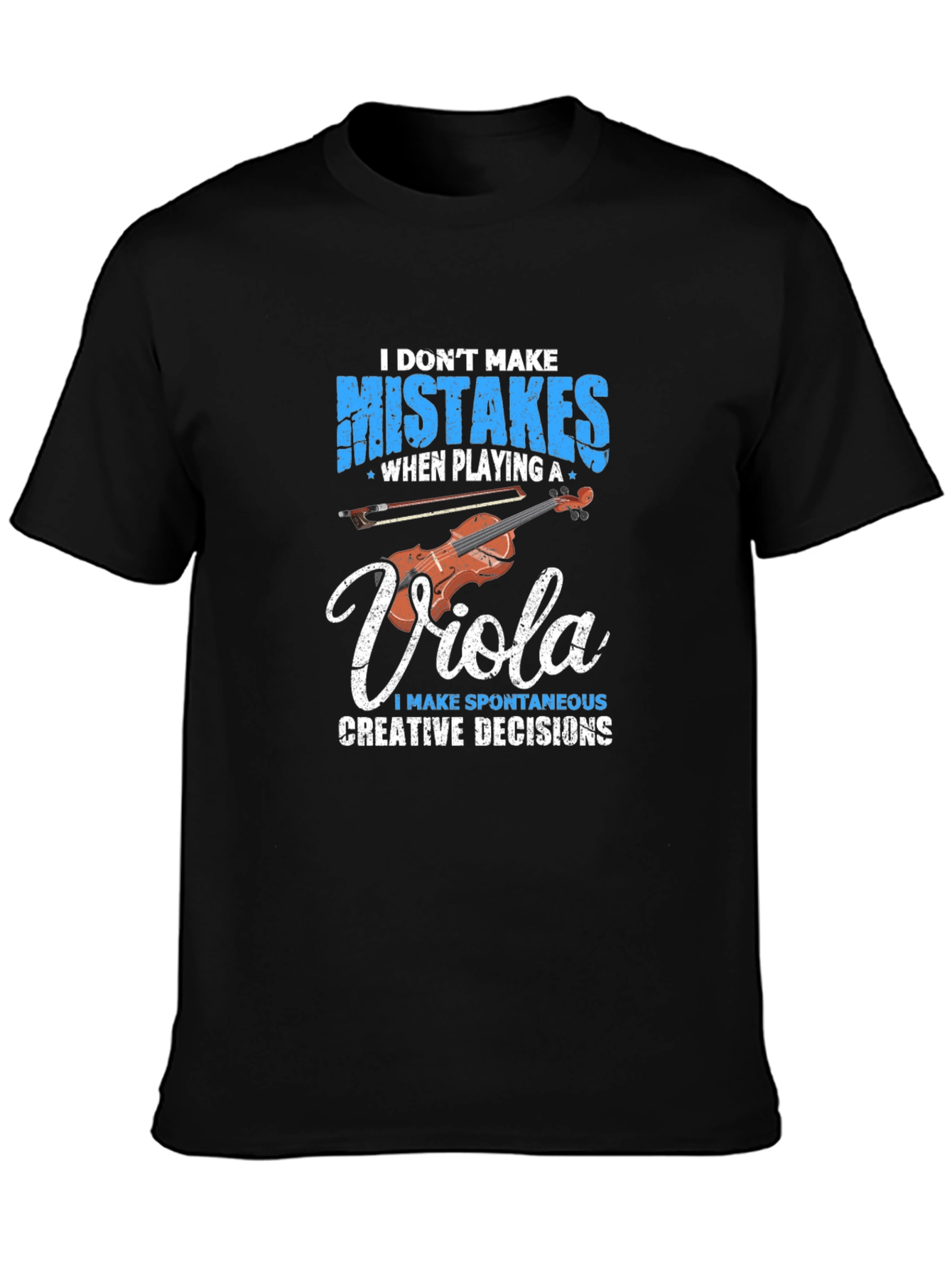 Black Viola Player Graphic T-Shirt - Creative Musician Tee view 3