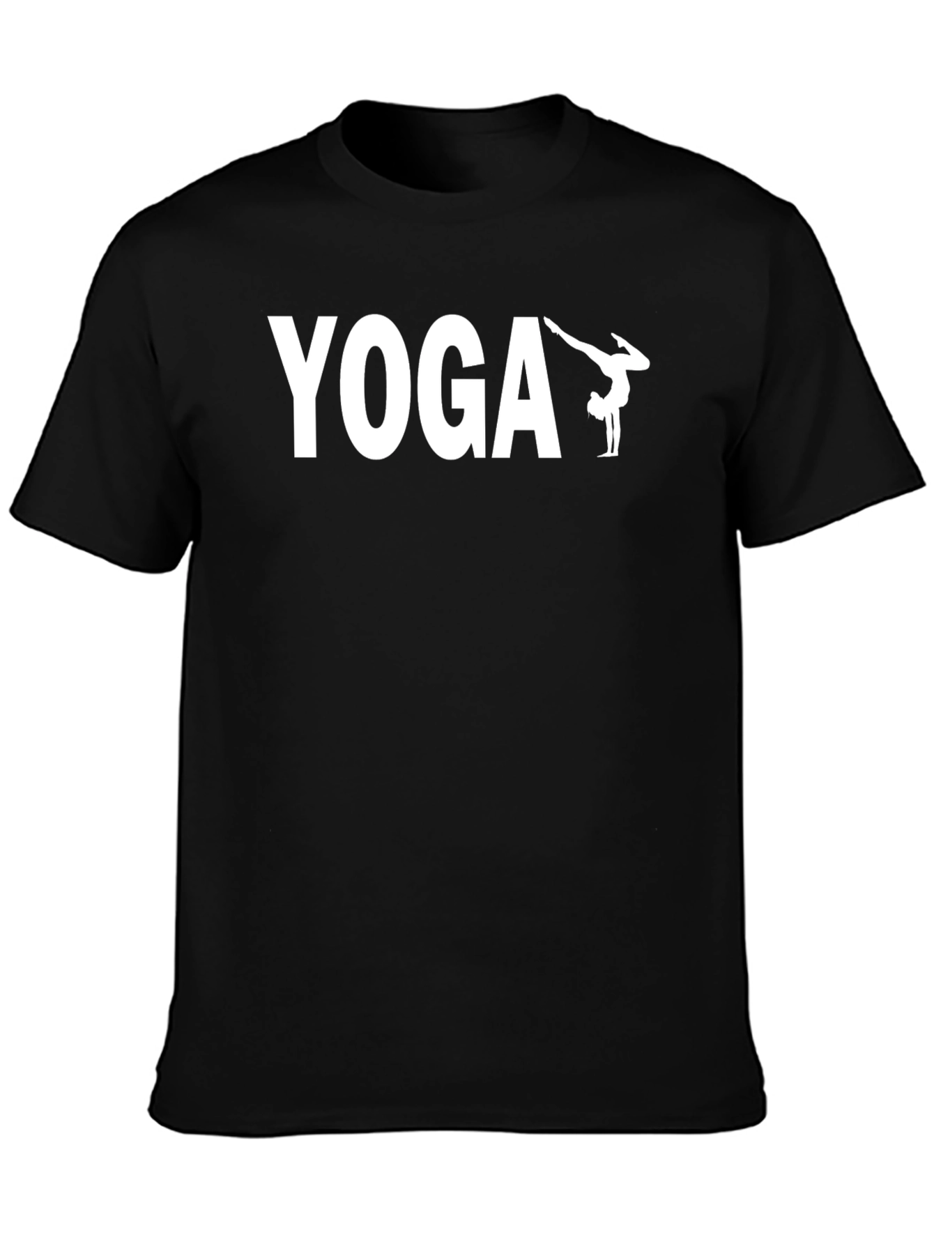 Black Yoga Pose Graphic T-Shirt view 3