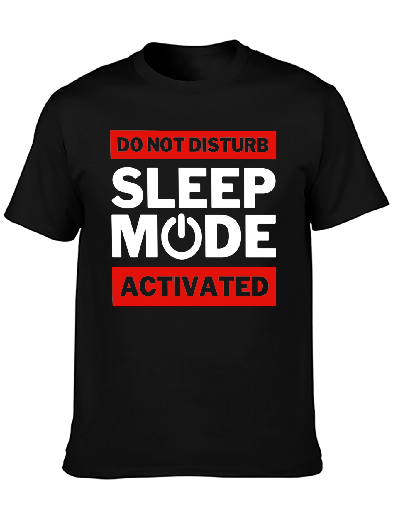 Black Sleep Mode Activated T-Shirt view 3