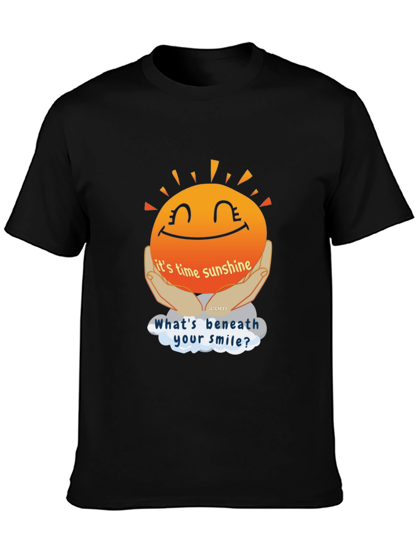 Black It's Time Sunshine Graphic T-Shirt view 3