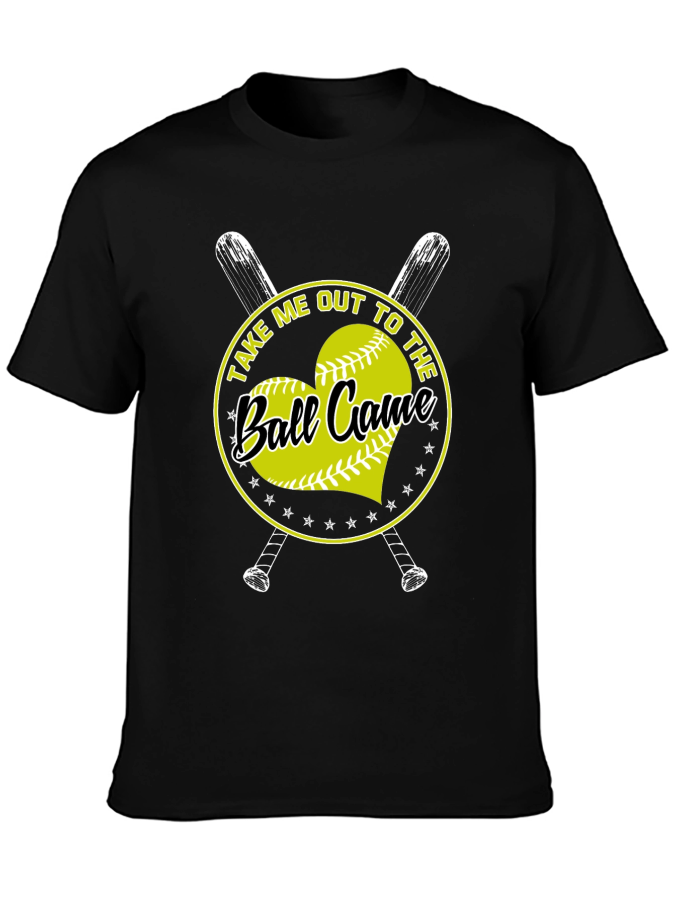 Black Take Me Out To The Ball Game Black T-Shirt view 3
