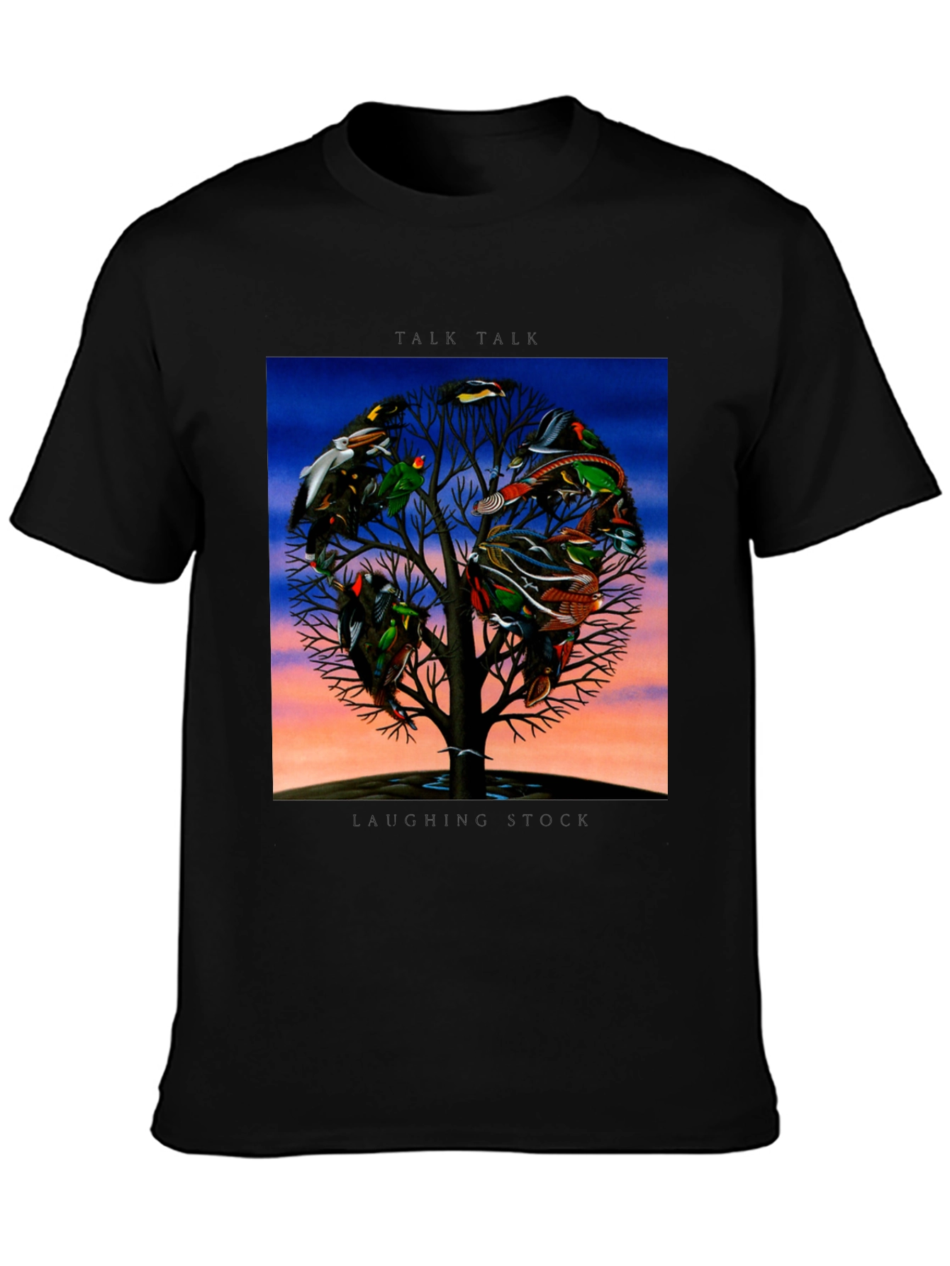 Black Bird Tree Graphic T-Shirt view 3