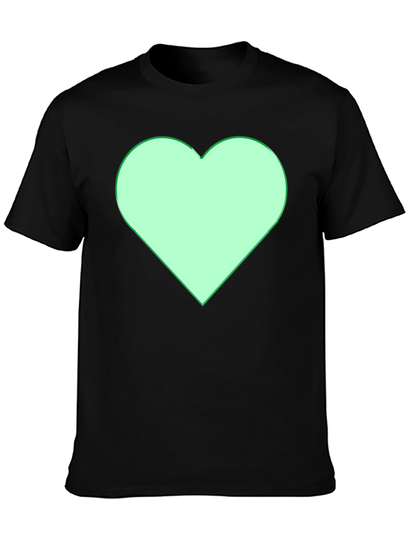 Black Heart Graphic Black T-Shirt view 3