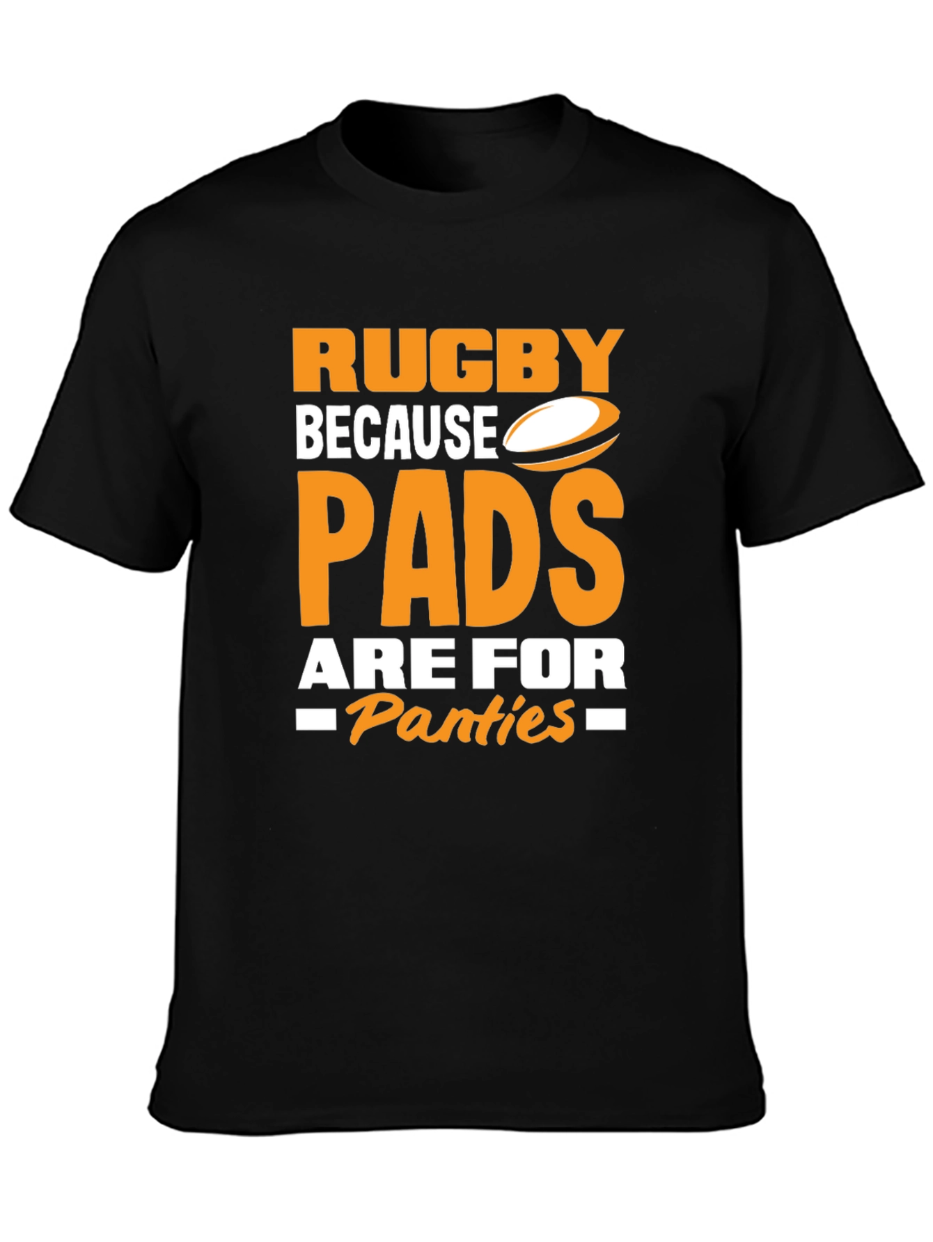 Black Rugby Pads Panties Graphic Tee view 3