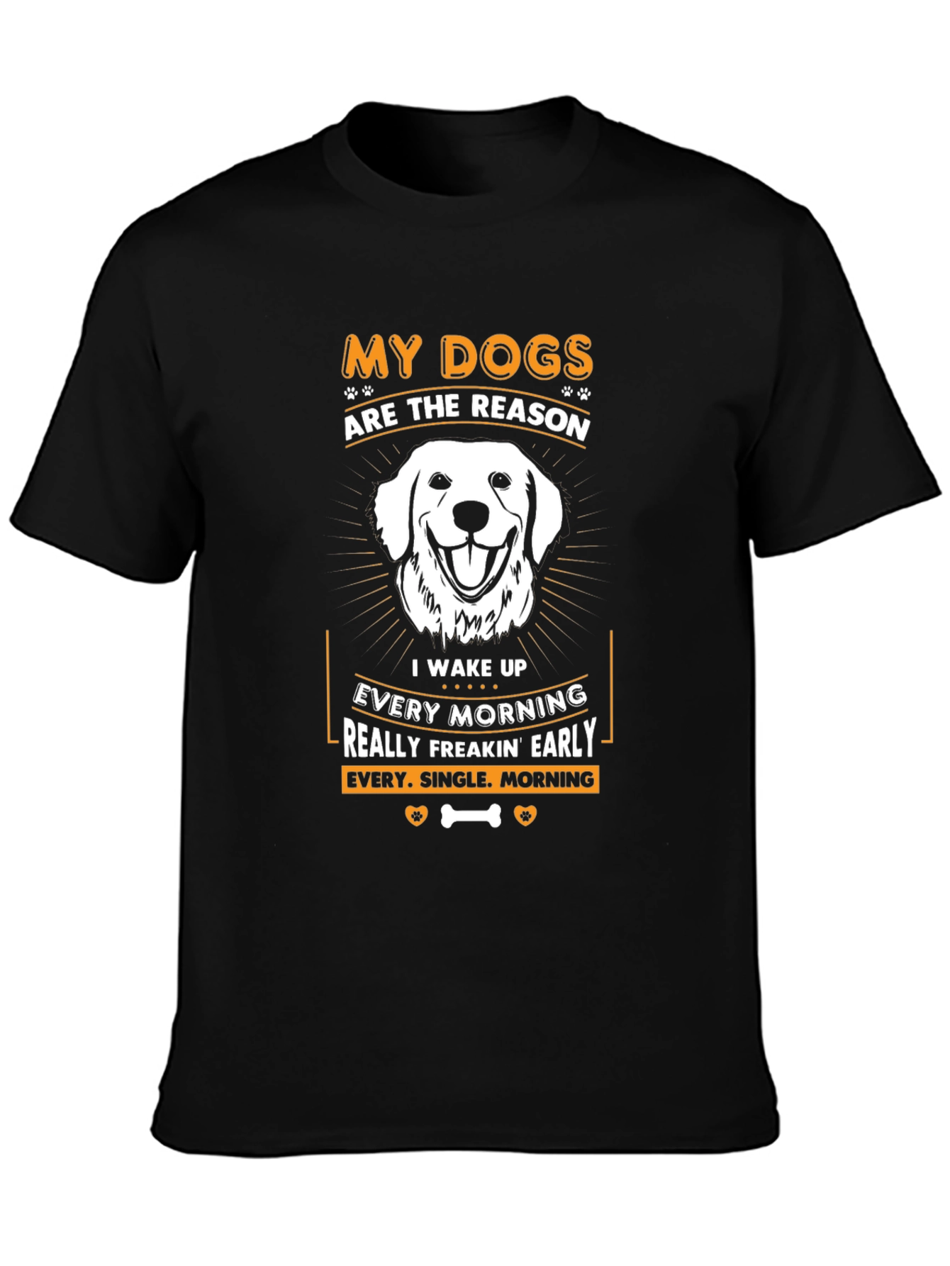 Black Dog Lover T-Shirt: "My Dogs are the Reason" view 3