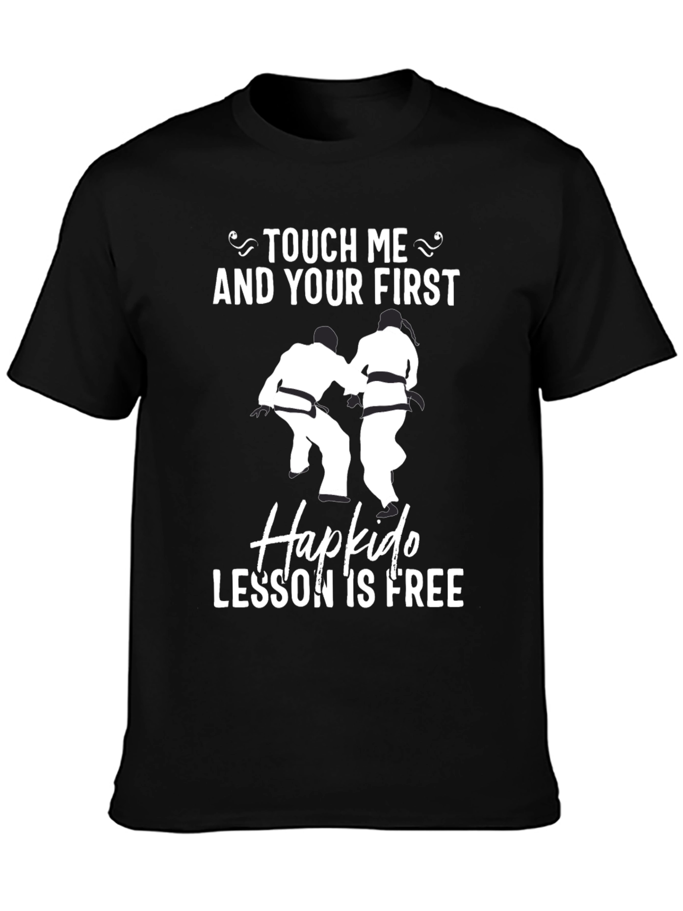Black Hapkido Lesson Funny Graphic Tee view 3