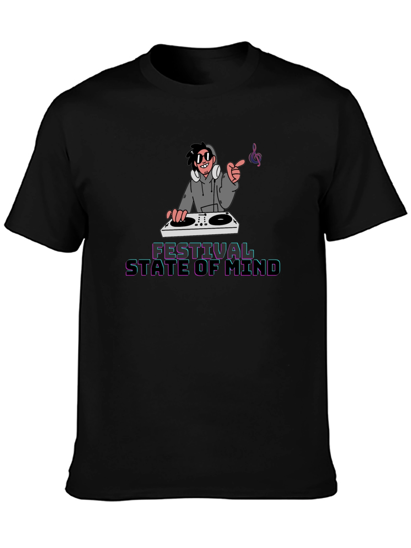 Black Festival State of Mind Graphic T-Shirt view 3