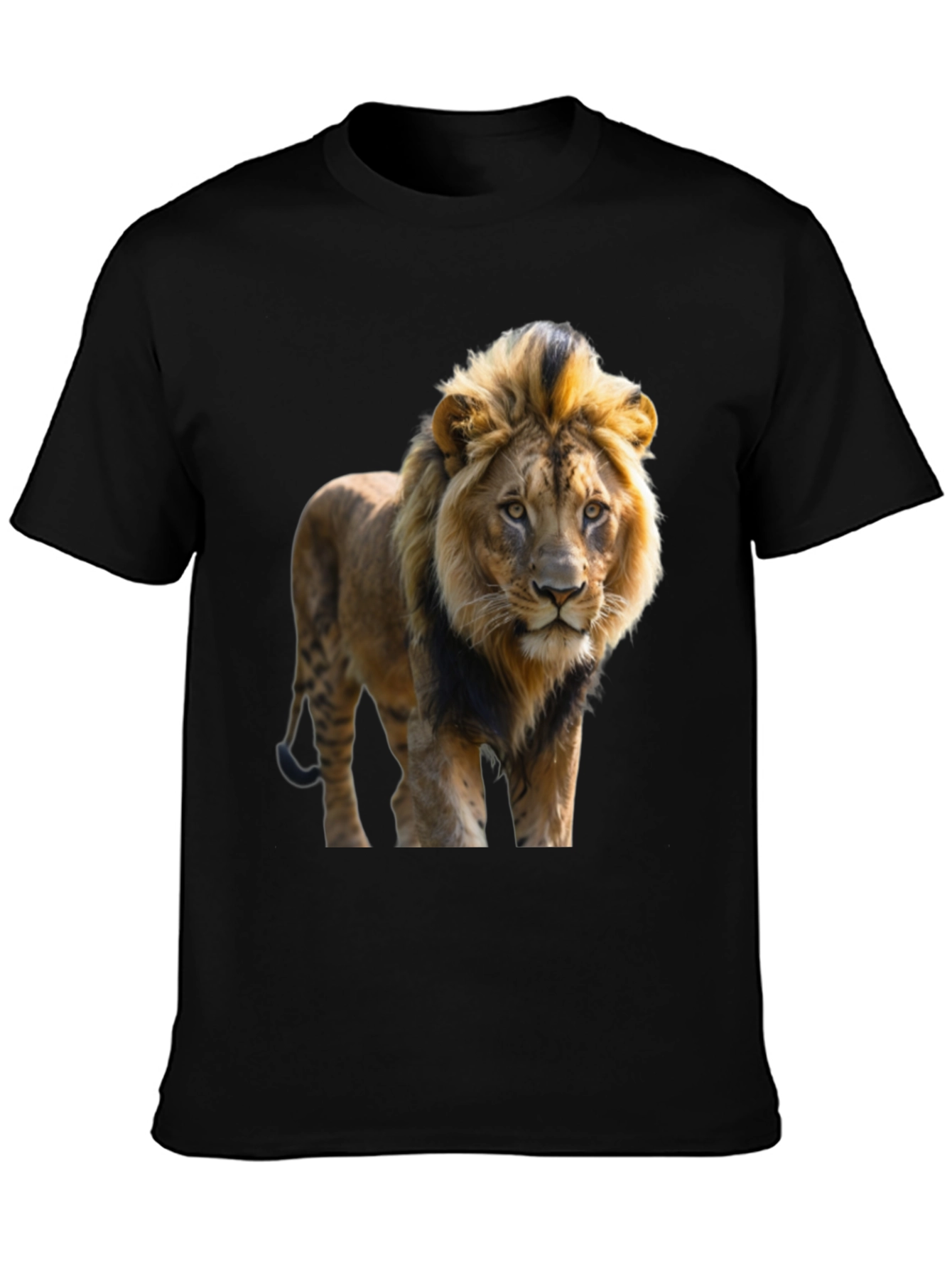 Black Lion Graphic Tee - Men's Black T-Shirt view 3