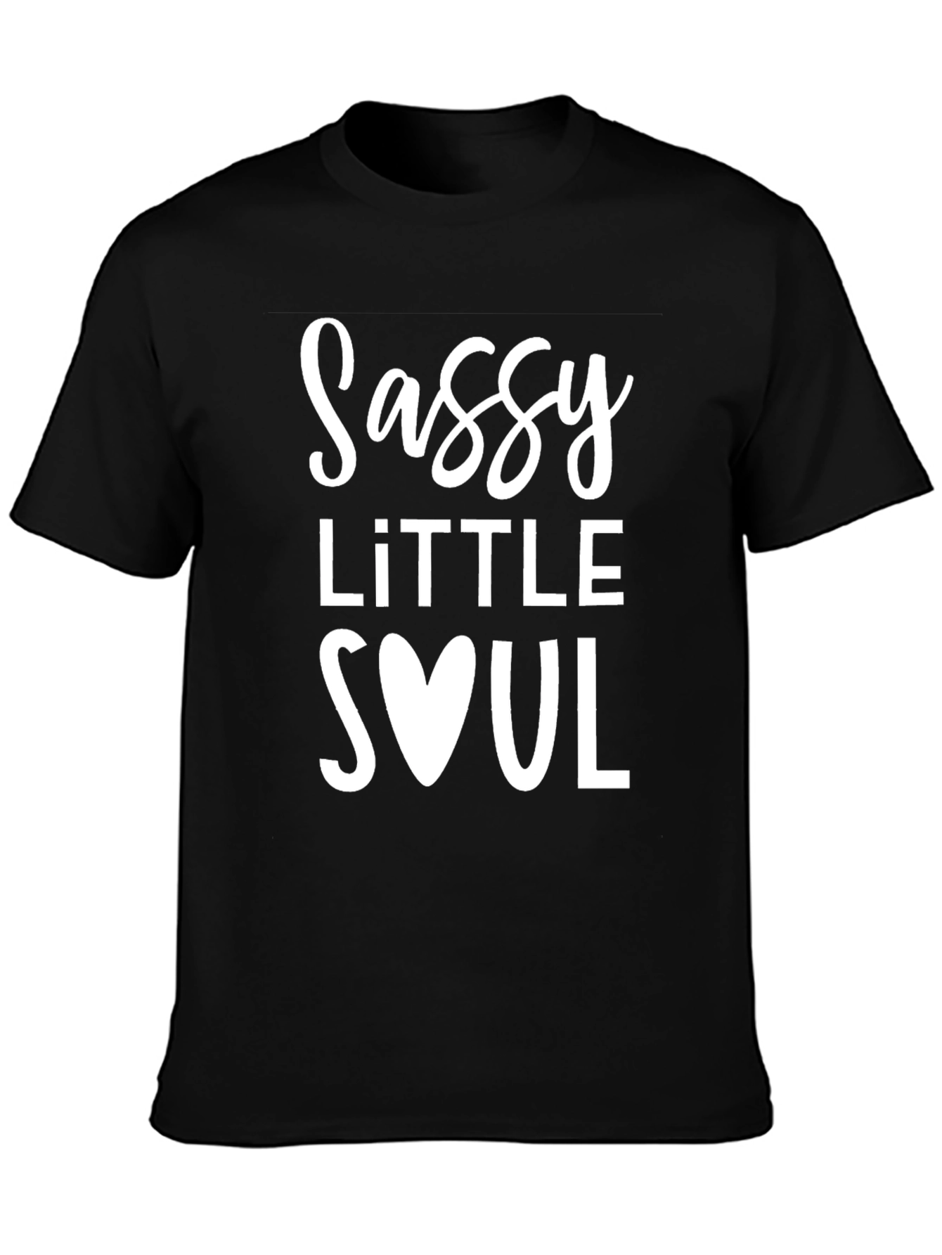 Black Sassy Little Soul Graphic Tee - Black view 3
