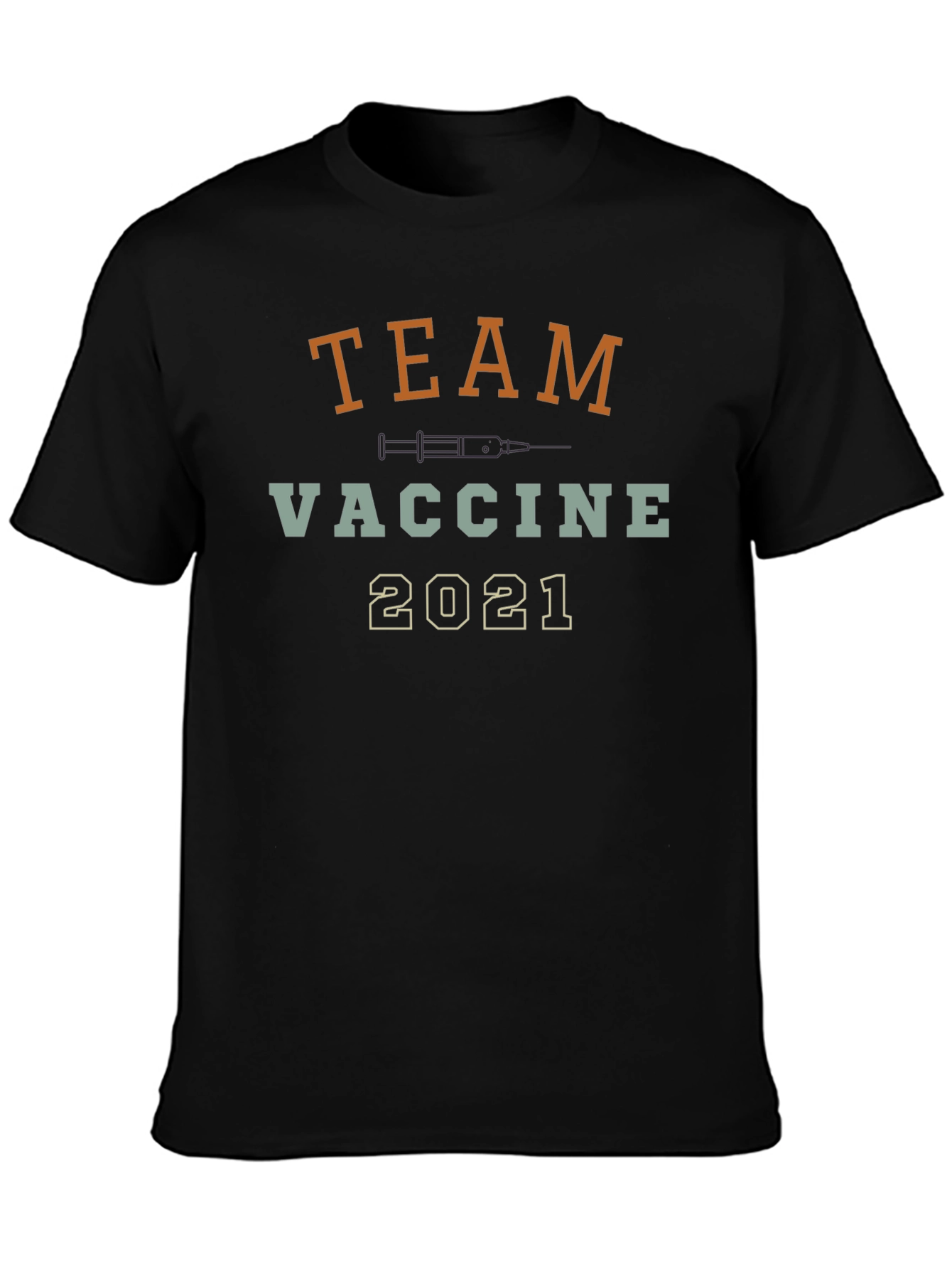 Black Team Vaccine 2021 T-Shirt - Support Vaccination view 3