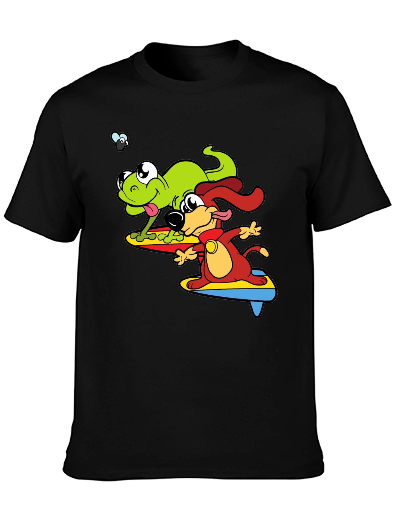 Black Surf's Up! Frog & Dog Graphic Tee view 3