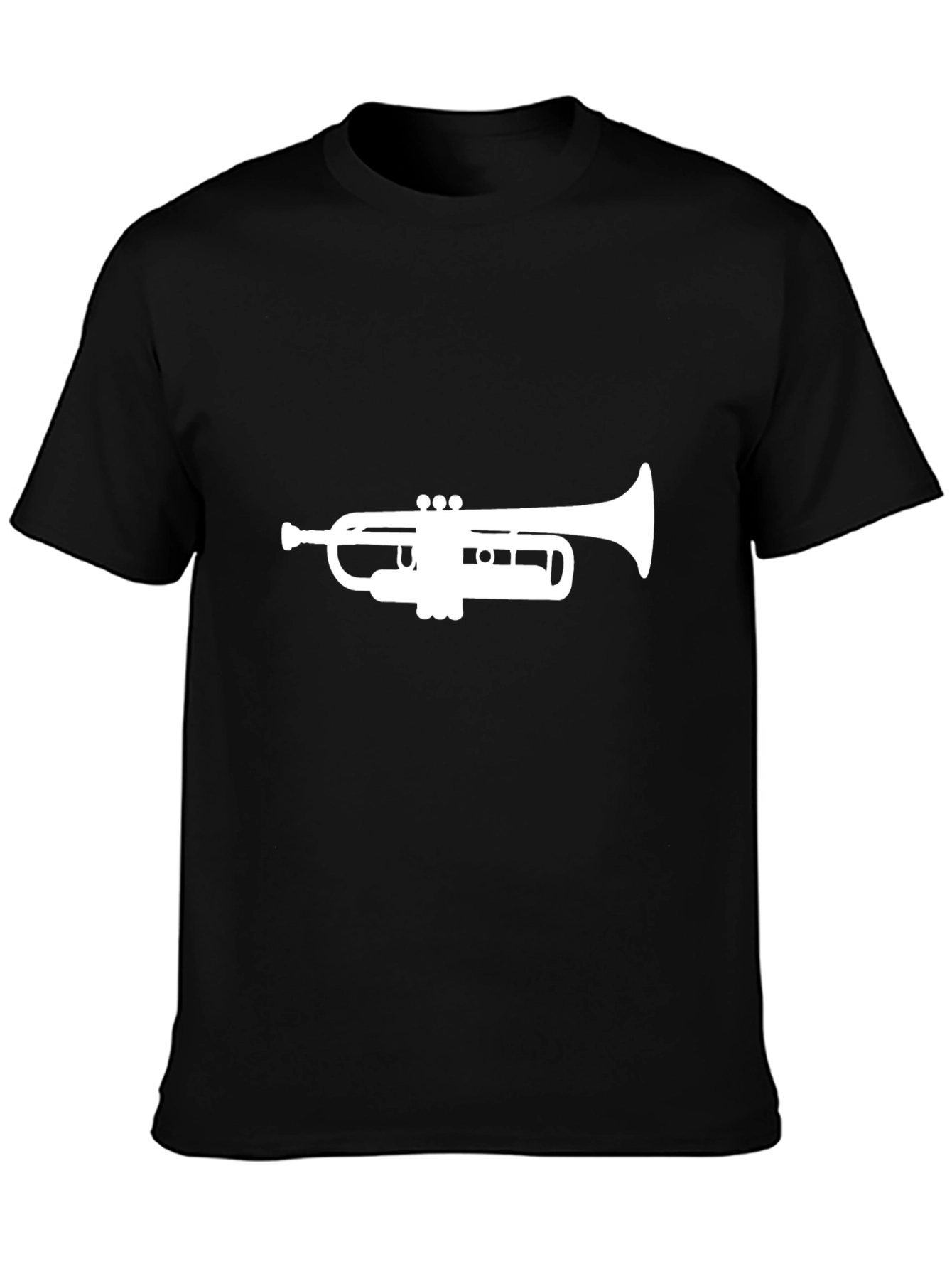 Black Trumpet Graphic Black T-Shirt view 3