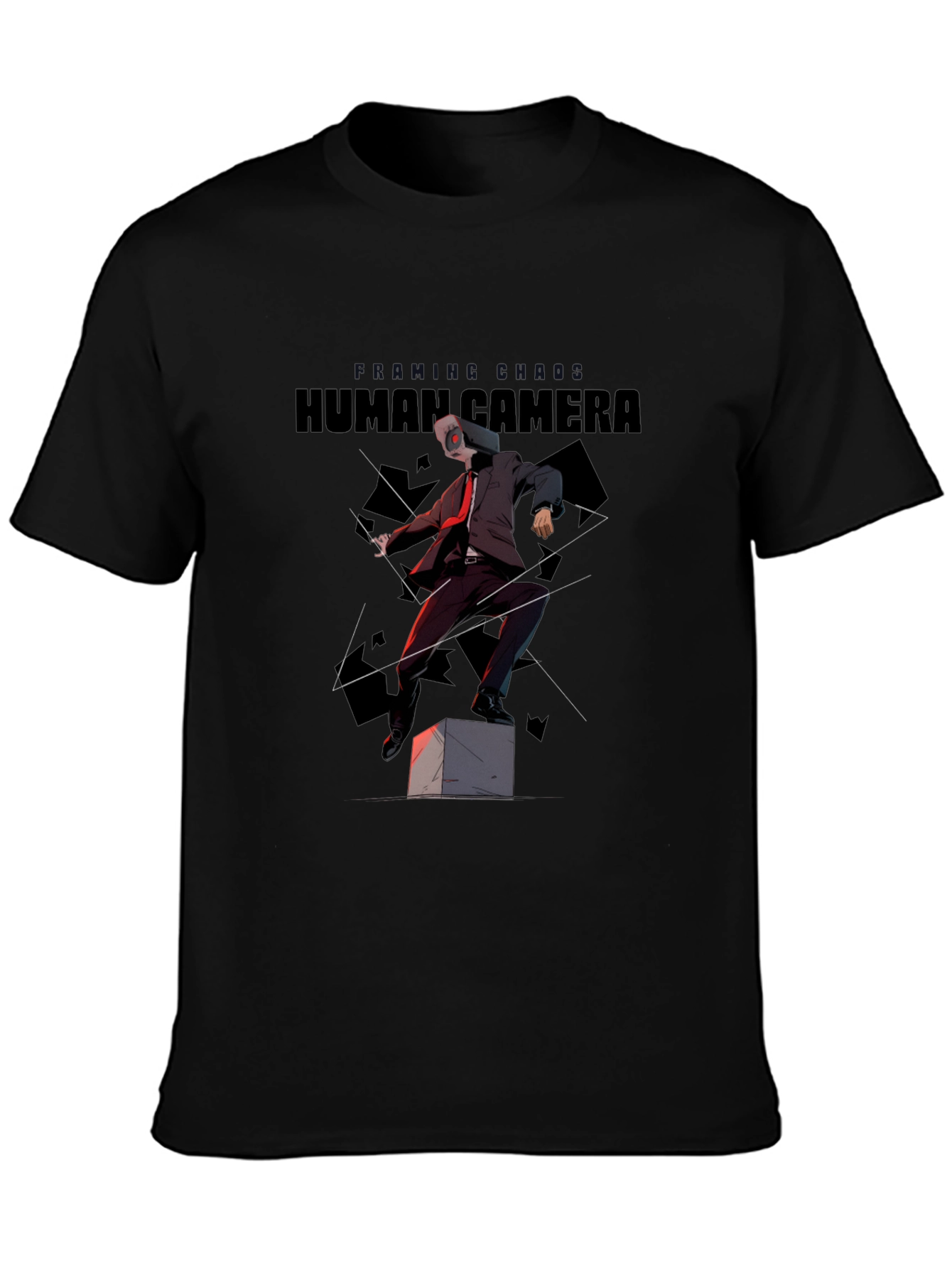 Black Human Camera Graphic Tee view 3
