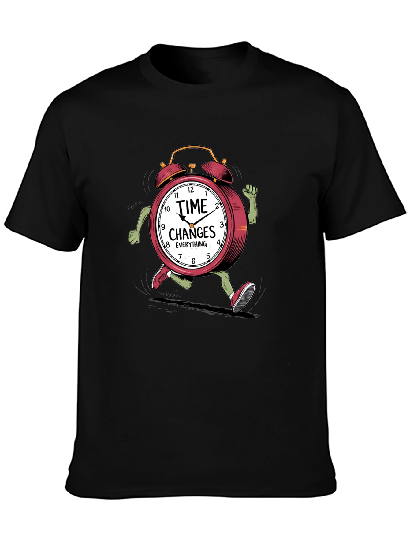 Black Time Changes Everything Graphic Tee view 3