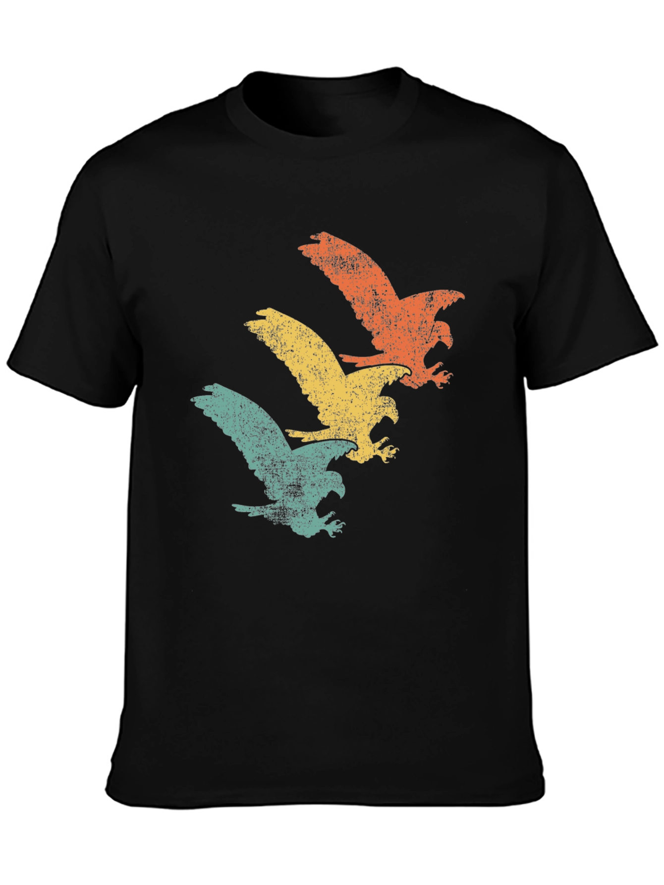 Black Retro Eagle T-Shirt - Vintage Graphic Tee view 3