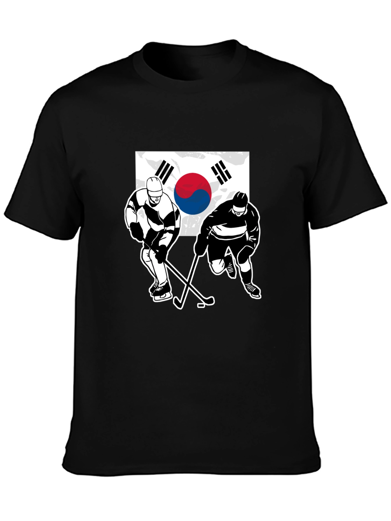 Black South Korea Hockey T-Shirt - Black view 3