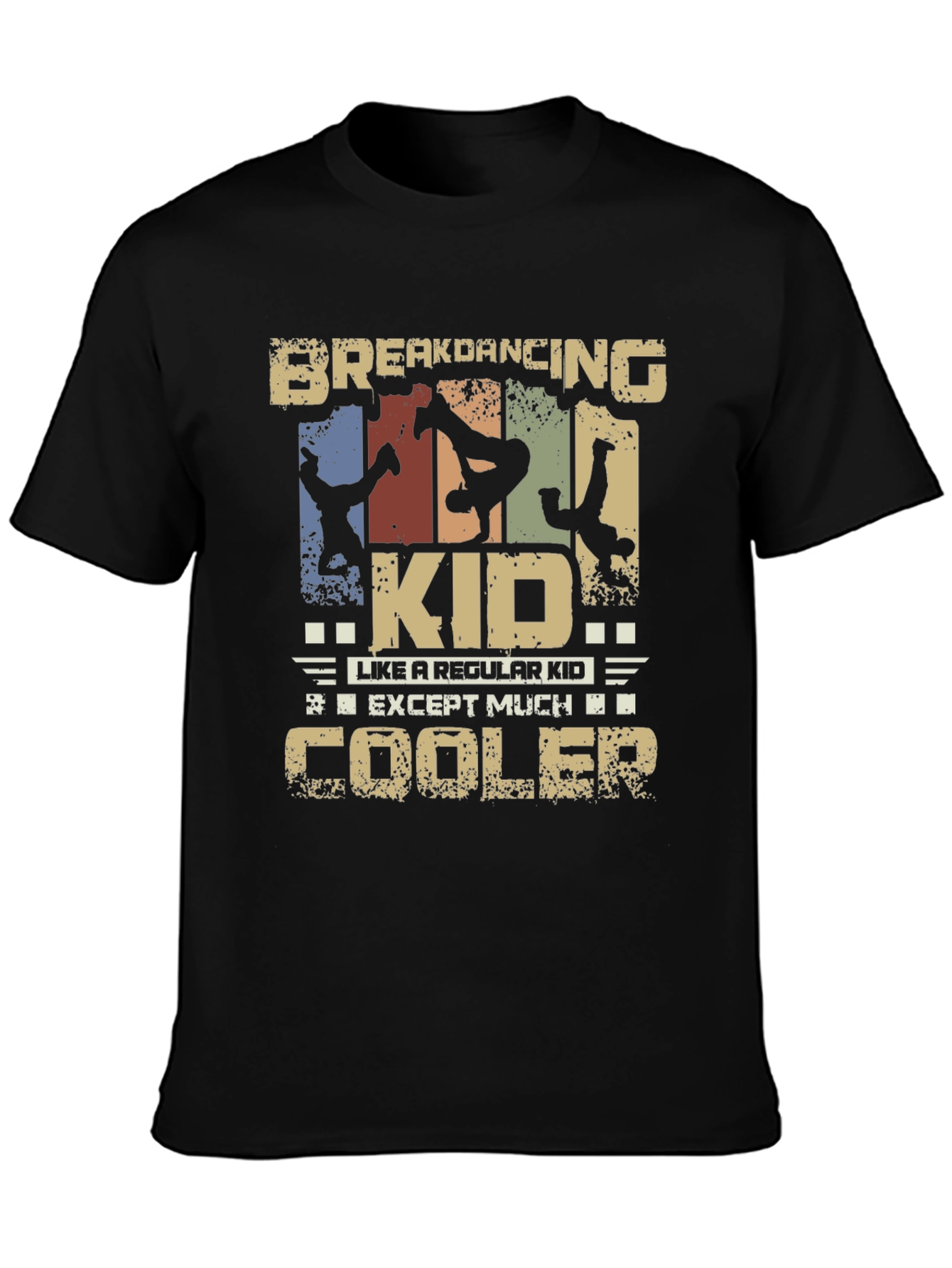 Black Breakdancing Kid T-Shirt - Cool & Unique Design view 3