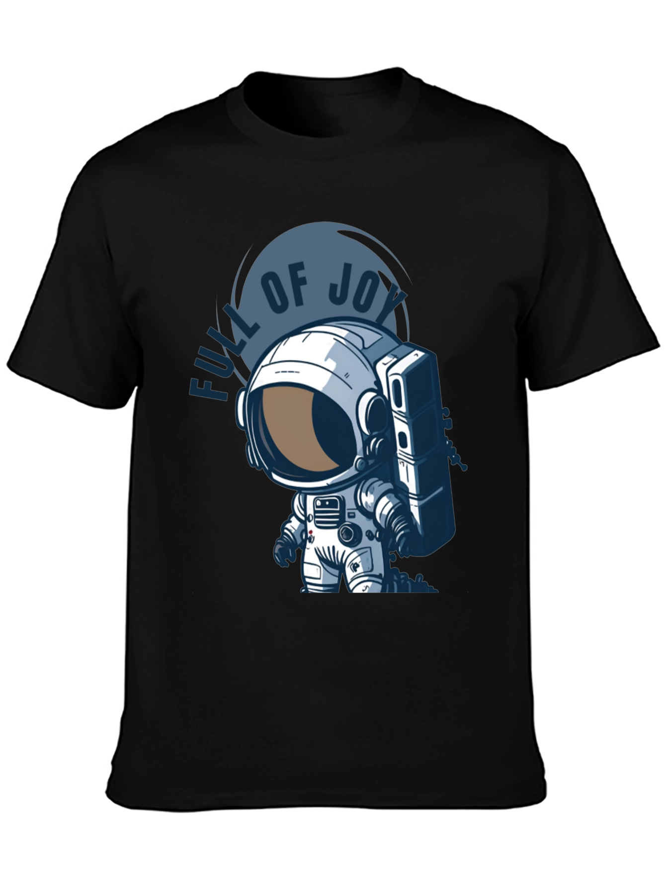 Black Full of Joy Astronaut Graphic T-Shirt view 3