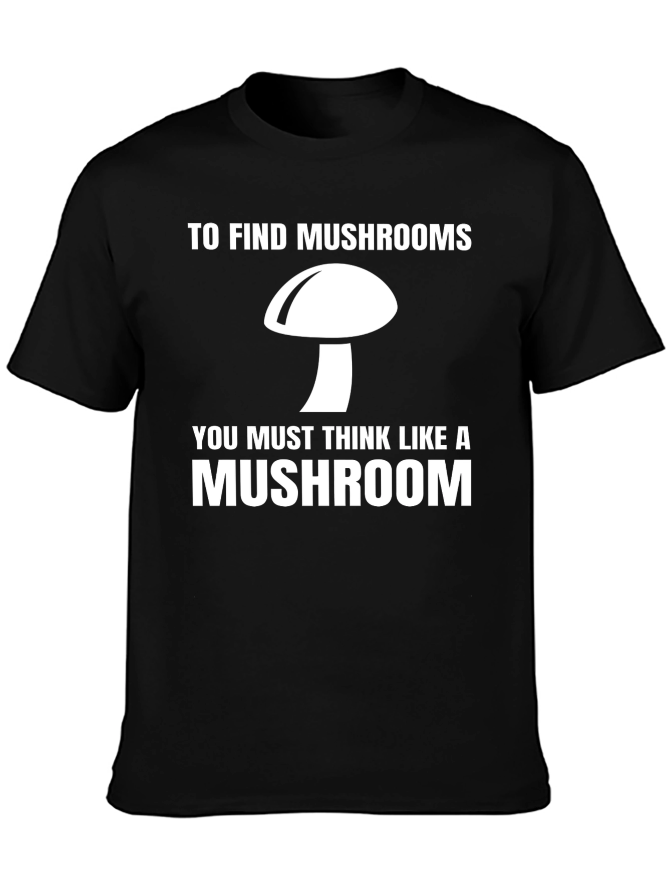 Black Think Like a Mushroom Graphic Tee view 3